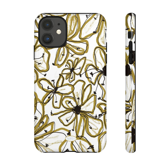 Floral Sketch Tough Case for iPhone