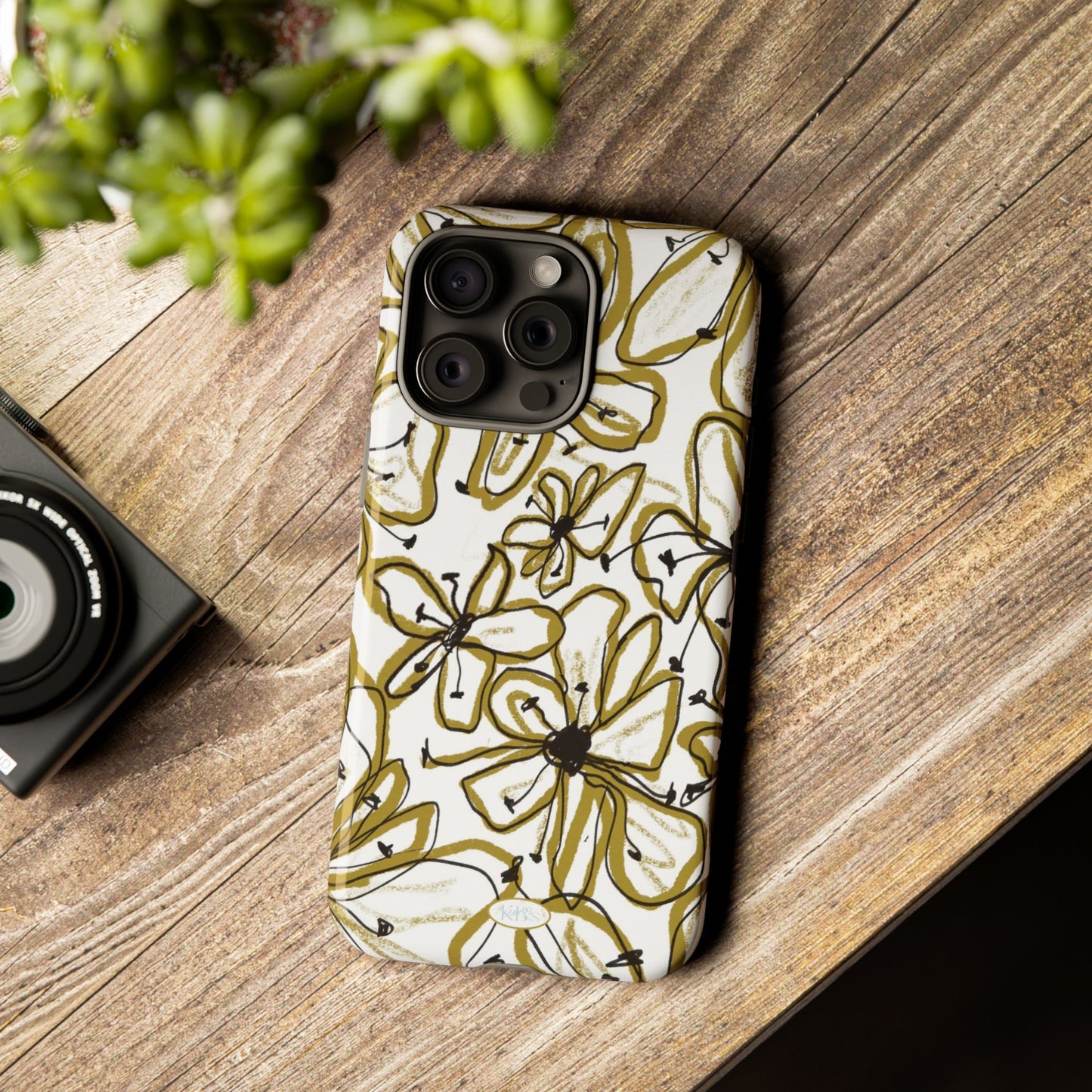 Floral Sketch Tough Case for iPhone
