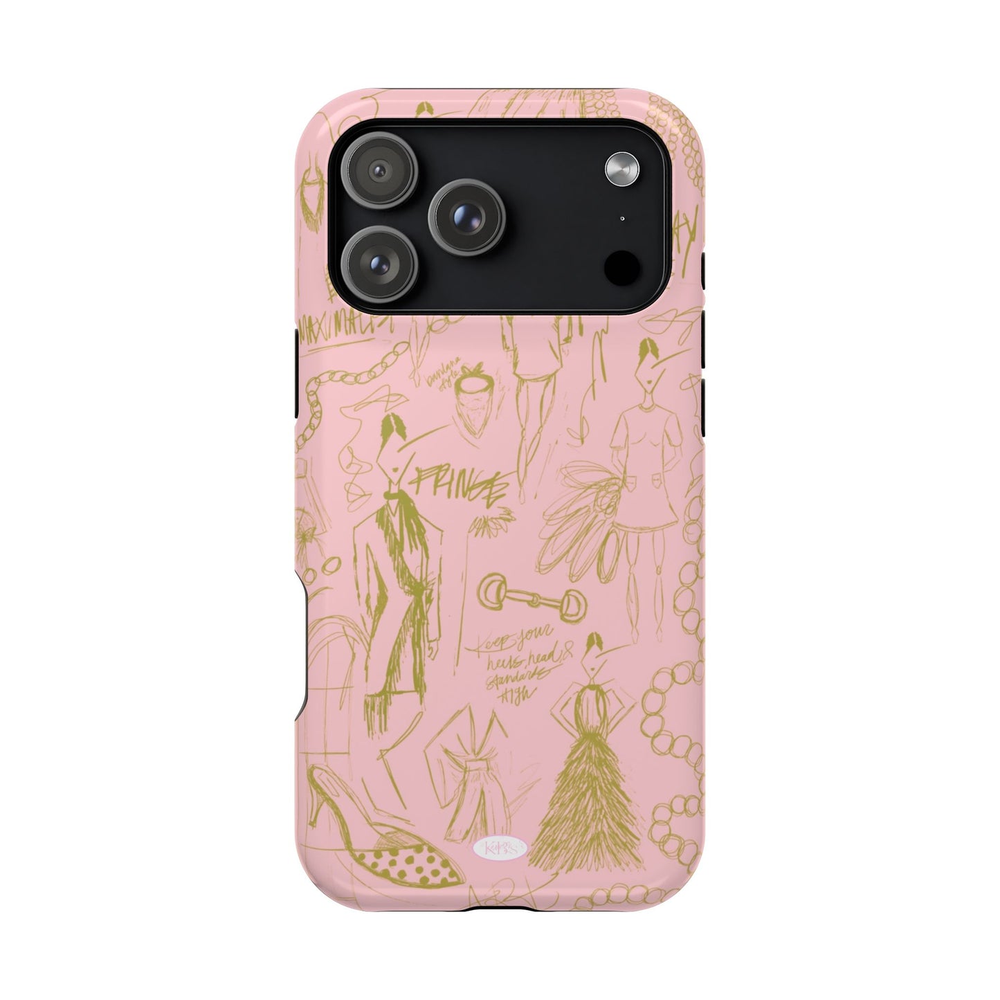 Fashion Sketch Mag Safe Case for iPhone - Pink