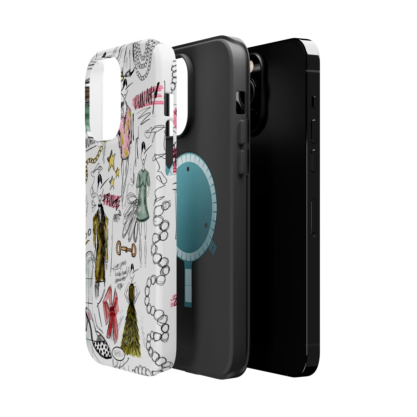 Fashion Sketch Mag Safe Case for iPhone - Multi