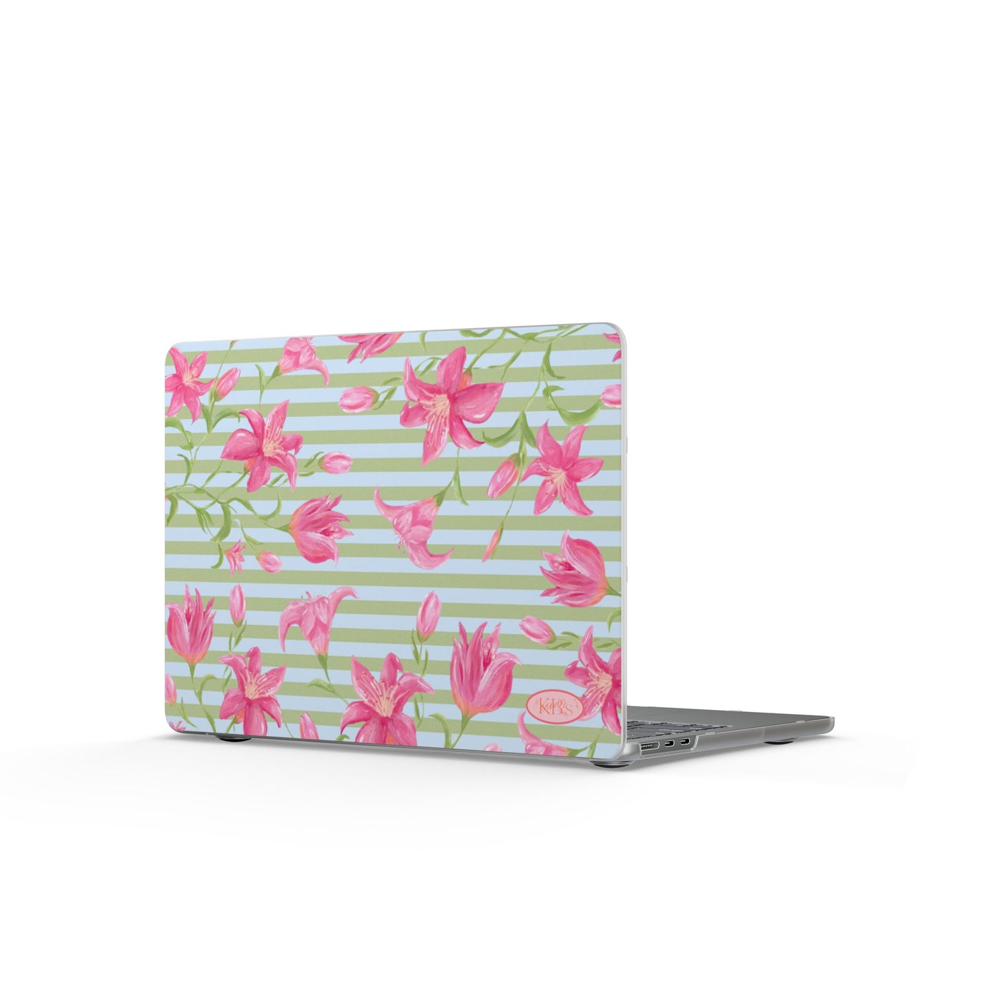 Azalea Stripe MacBook Case - Green & Blue