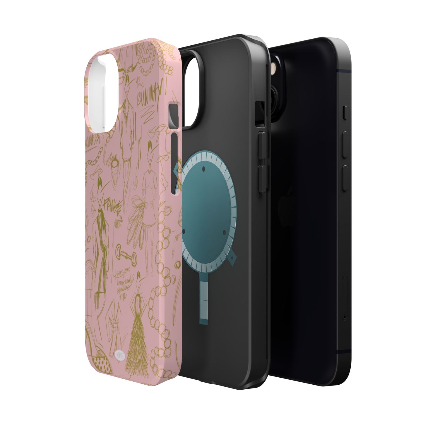 Fashion Sketch Mag Safe Case for iPhone - Pink