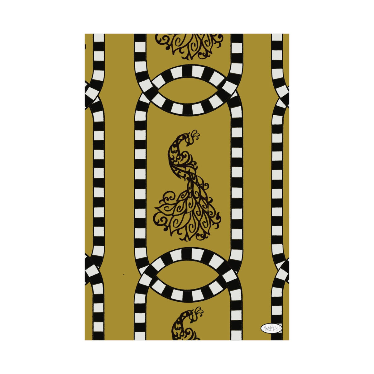 Feathered Stripe Wall Print