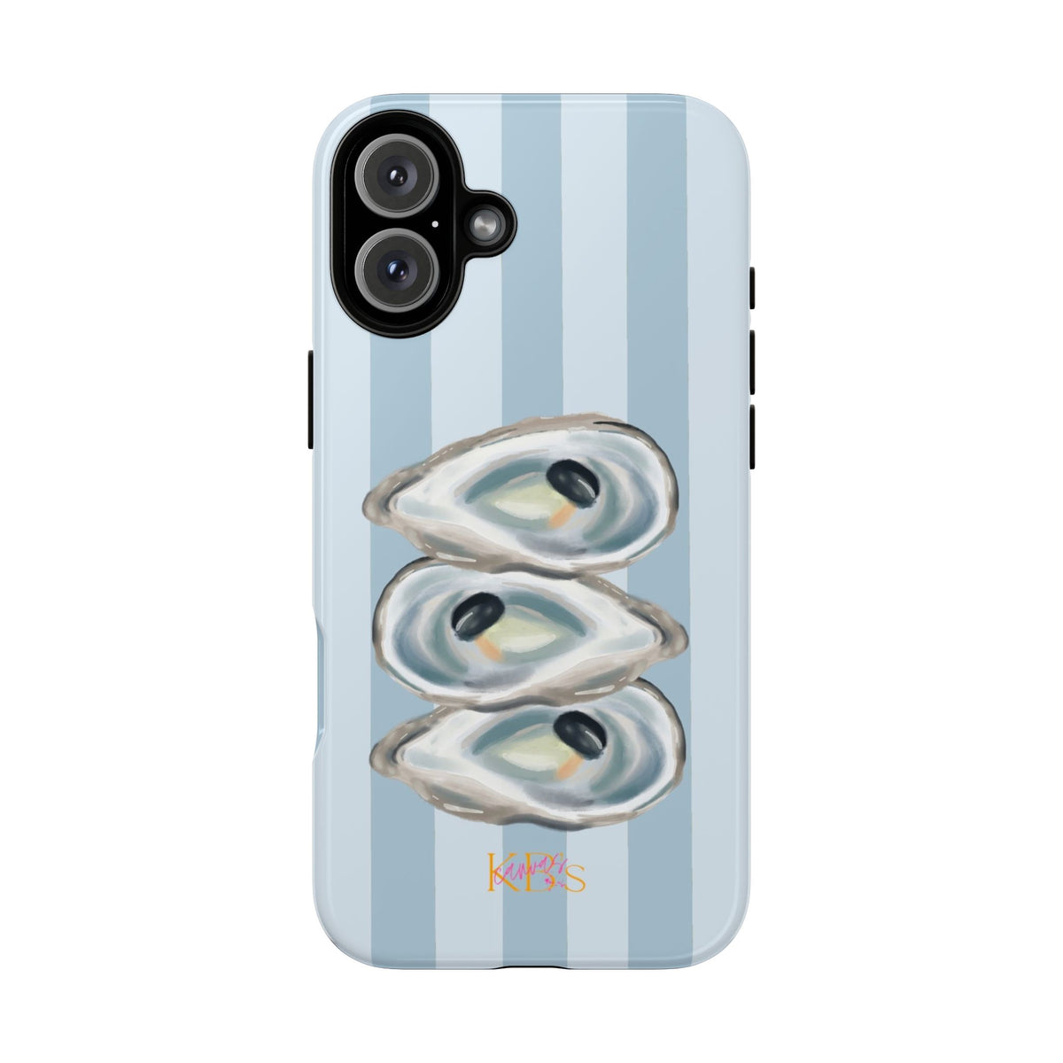 Striped Oyster Tough Case - Blue