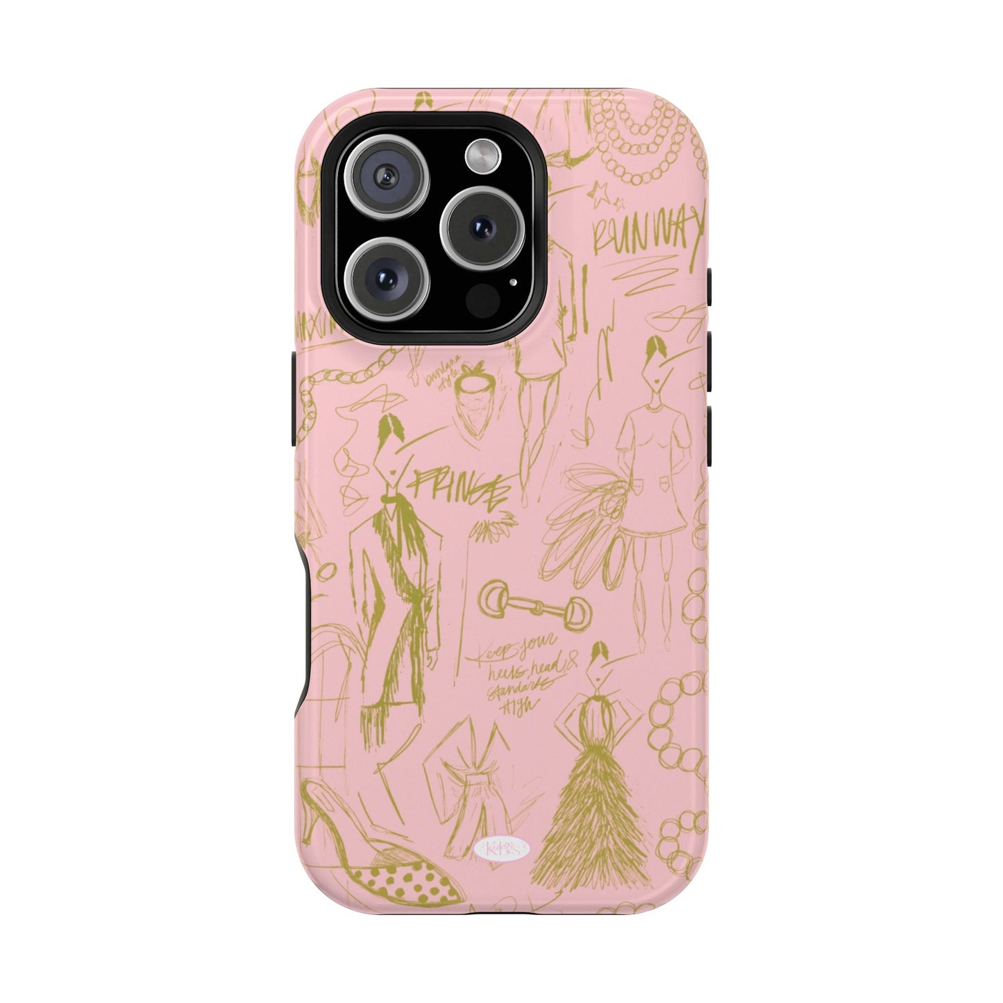 Fashion Sketch Mag Safe Case for iPhone - Pink