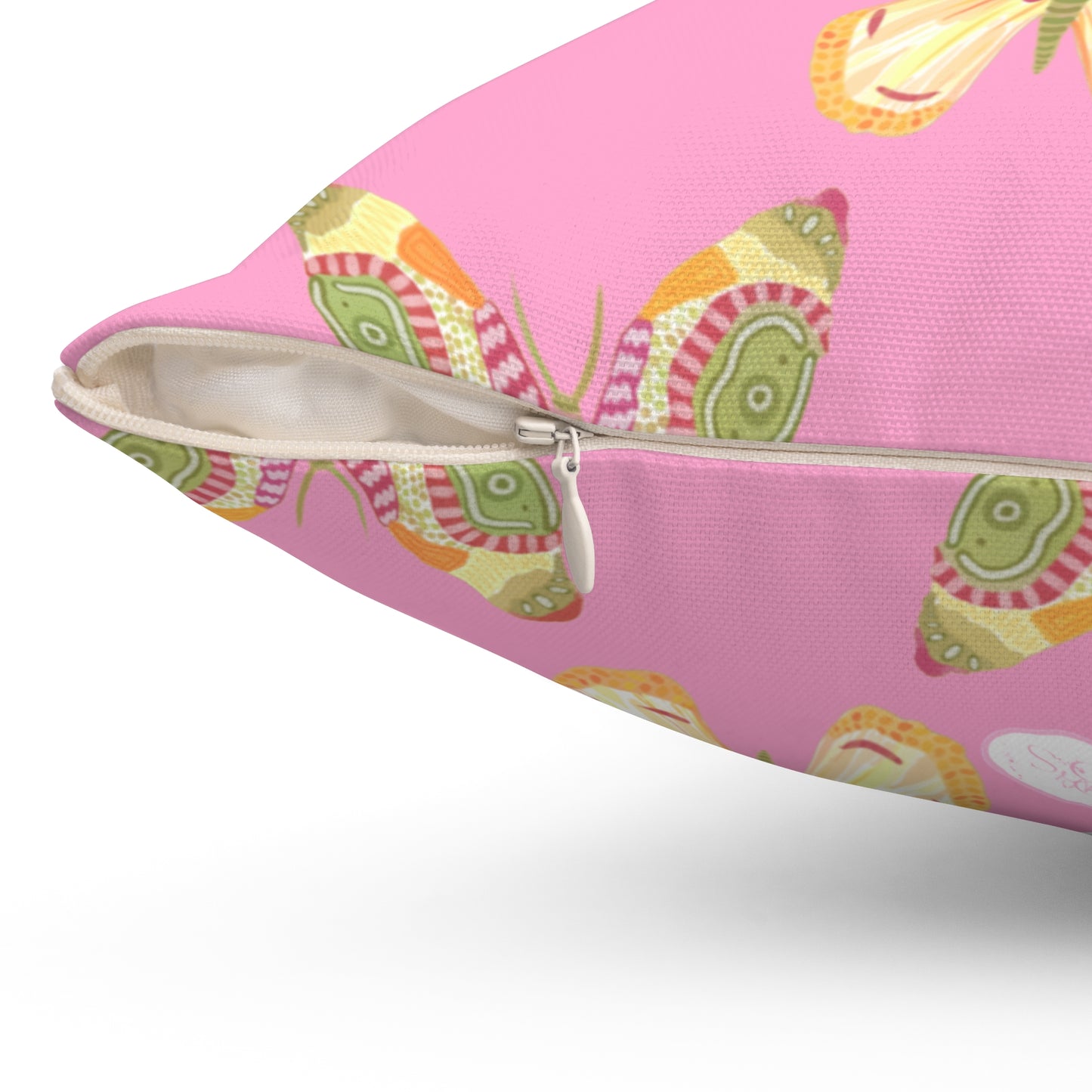 Flutter Pattern Throw Pillow - Pink