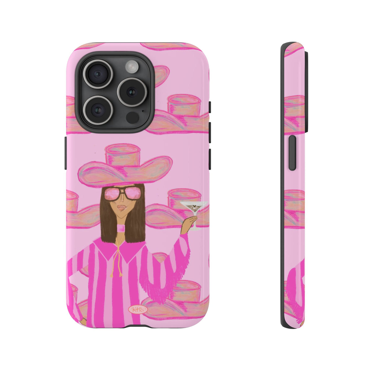 Cocktail Cowgirl Tough Case for iPhone - Pink