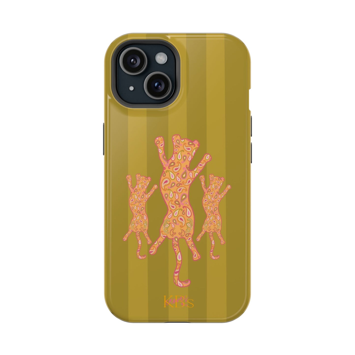 Paisley Leopard Mag Safe Case - Striped