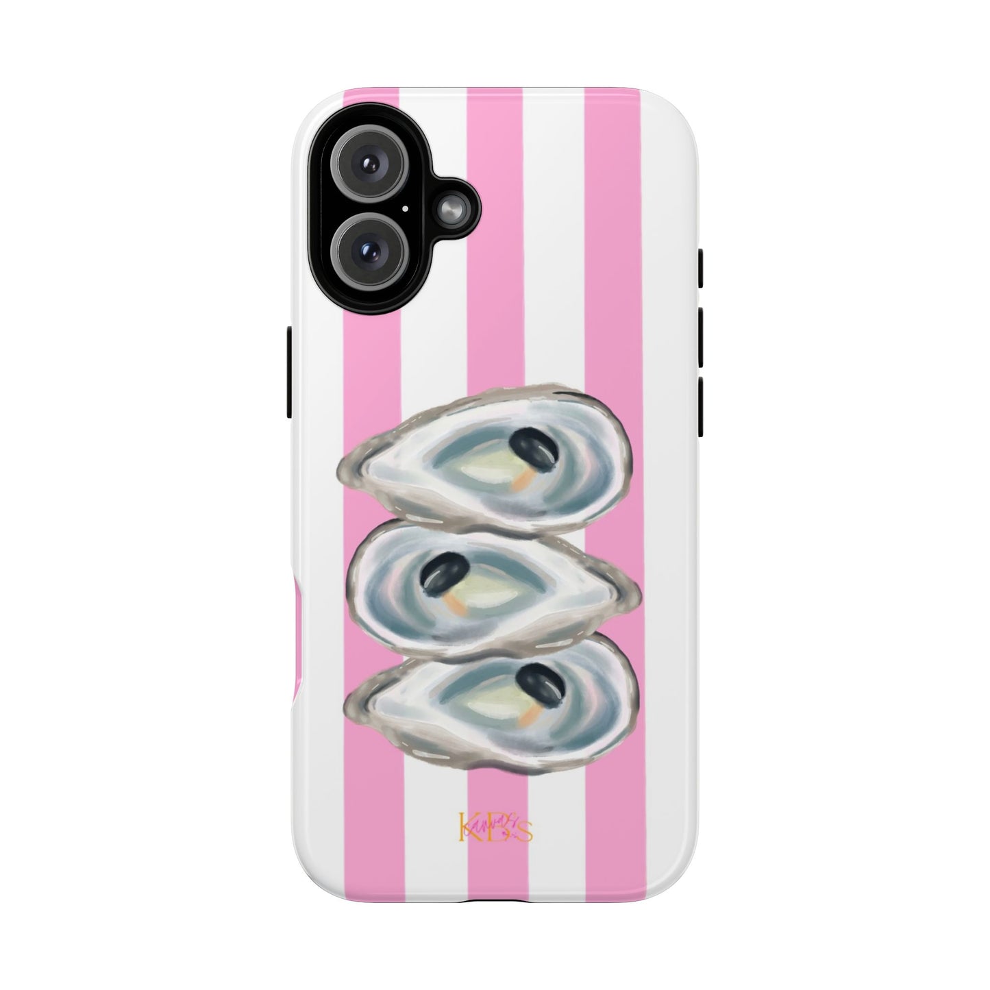 Striped Oyster Tough Case - Pink