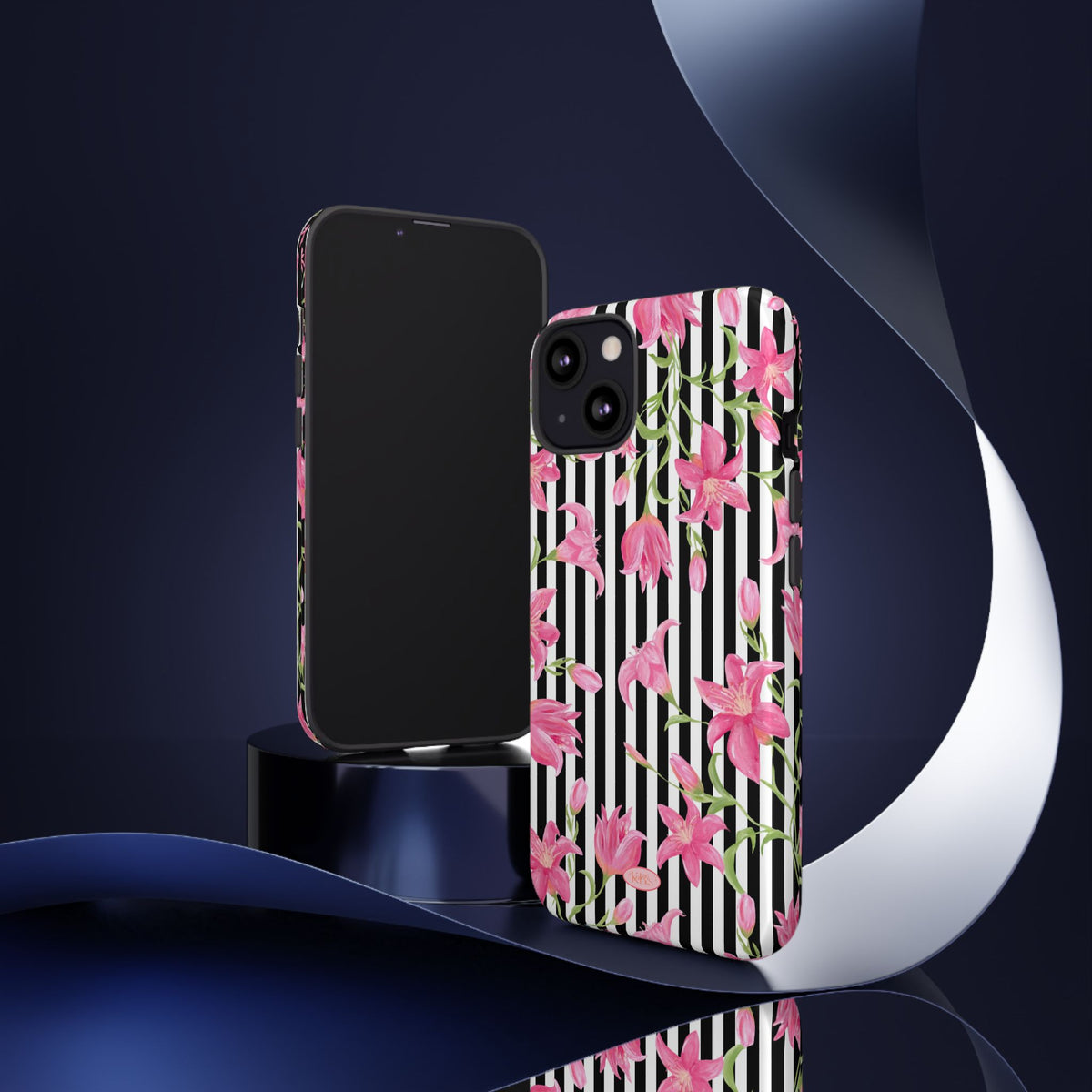 Azalea Stripe Tough Case for iPhone - Black