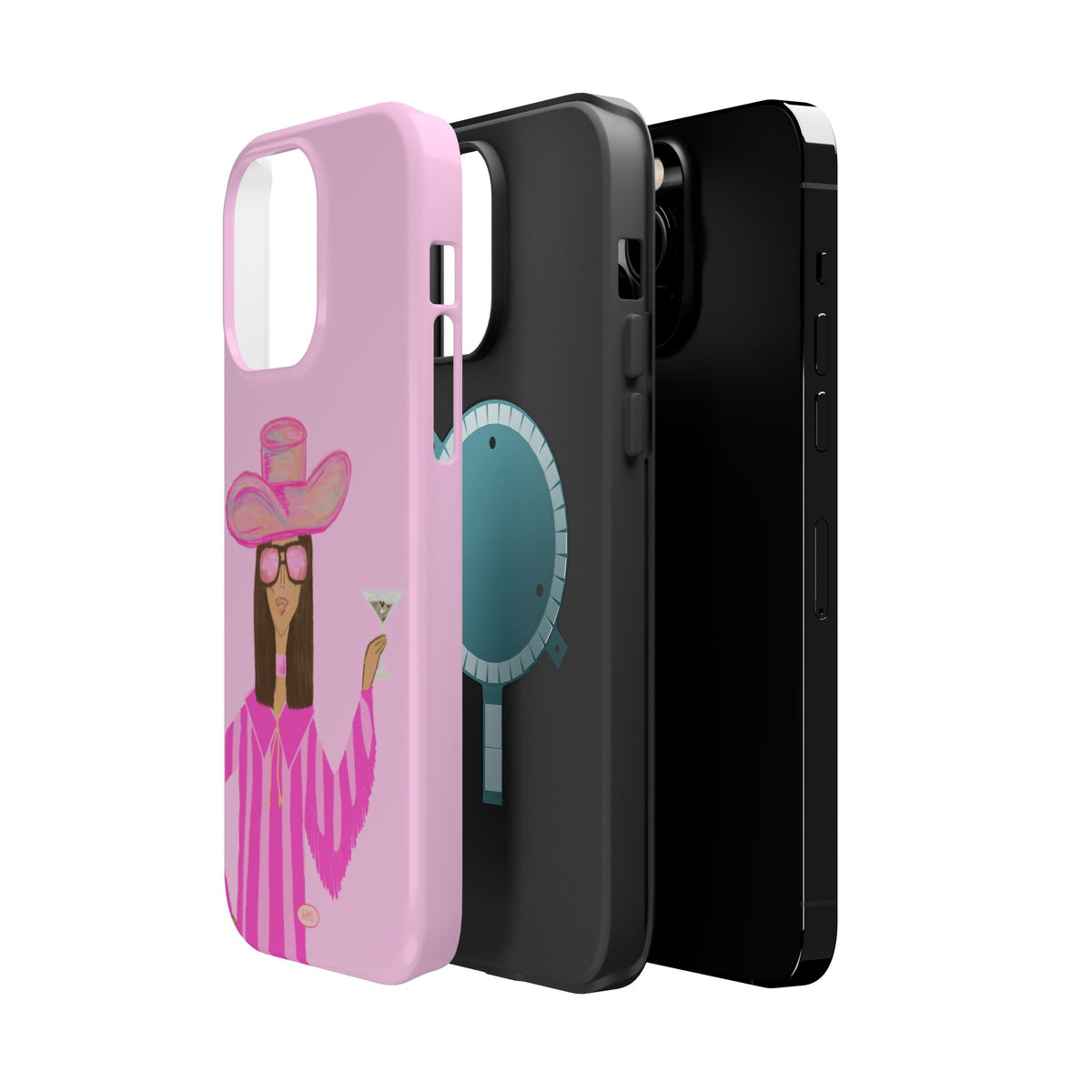 Cocktail Cowgirl Mag Safe Case for iPhone - Pink