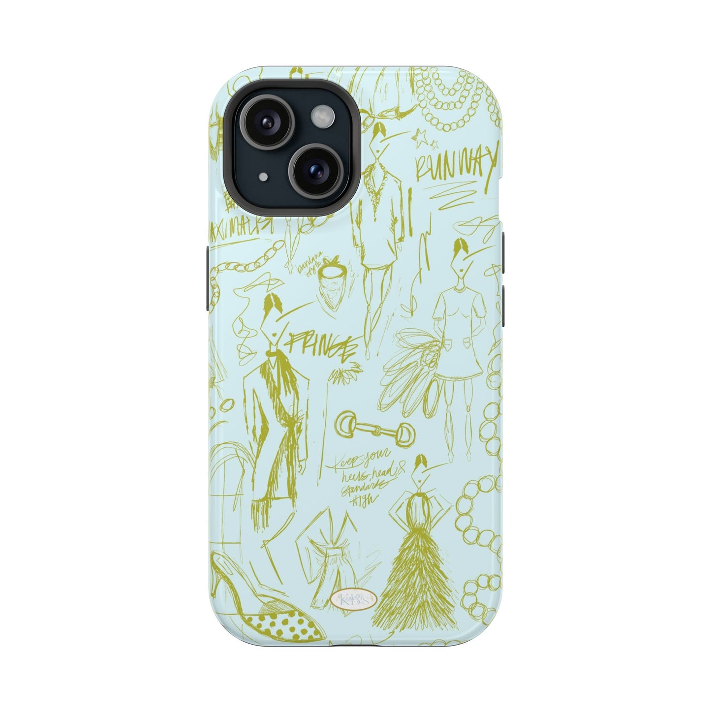 Fashion Sketch Mag Safe Case for iPhone - Blue