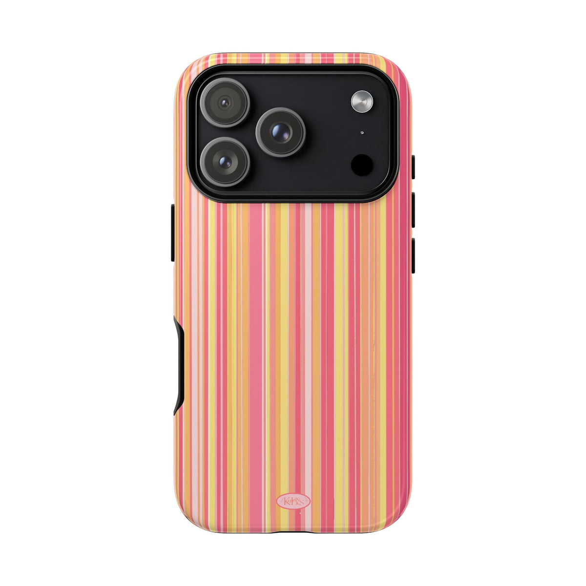 Pink Lemonade Stripe Tough Case for iPhone