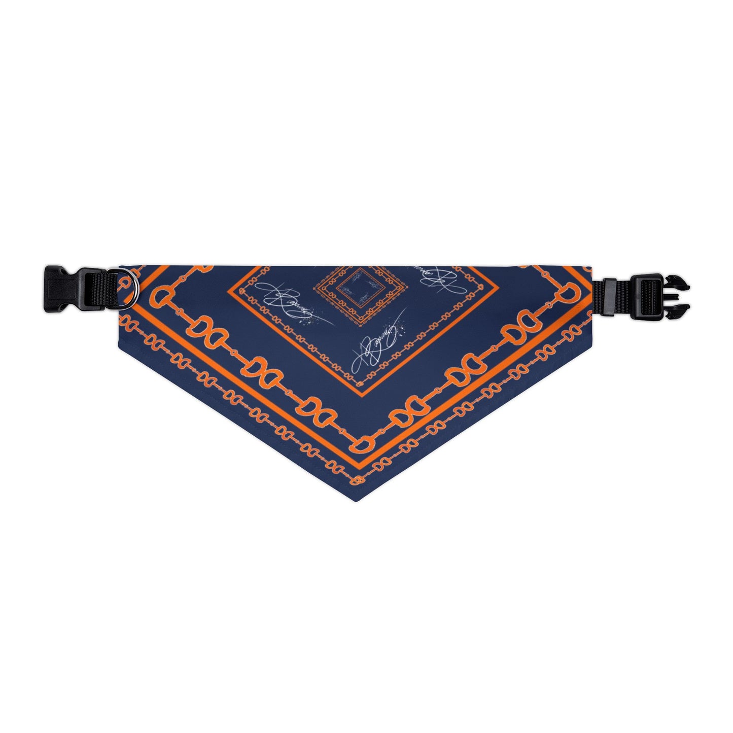 Navy & Orange Dog Scarf