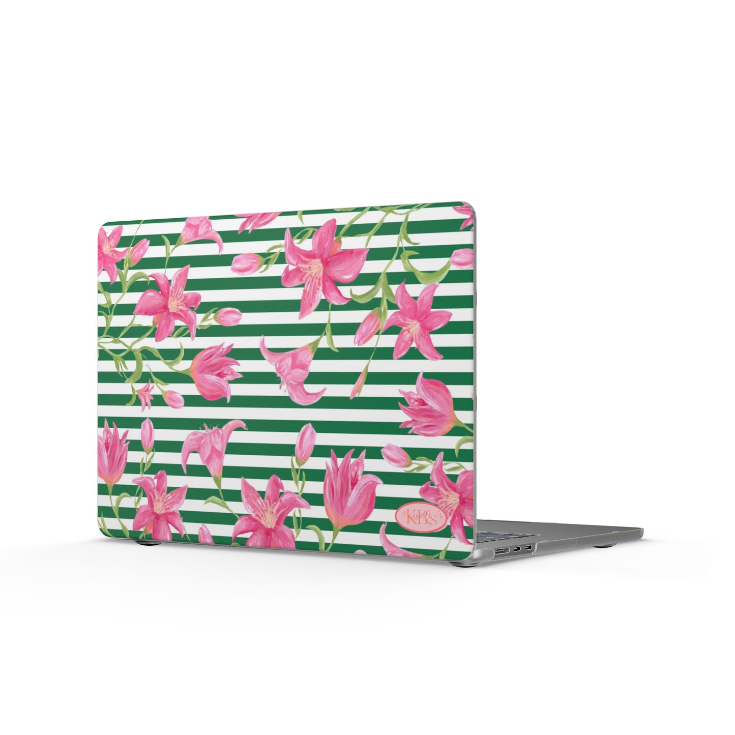 Azalea Stripe MacBook Case - Green
