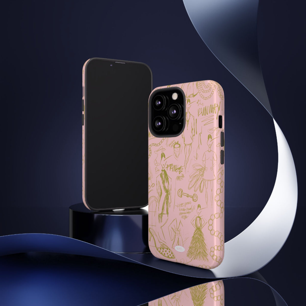 Fashion Sketch Tough Case for iPhone - Pink