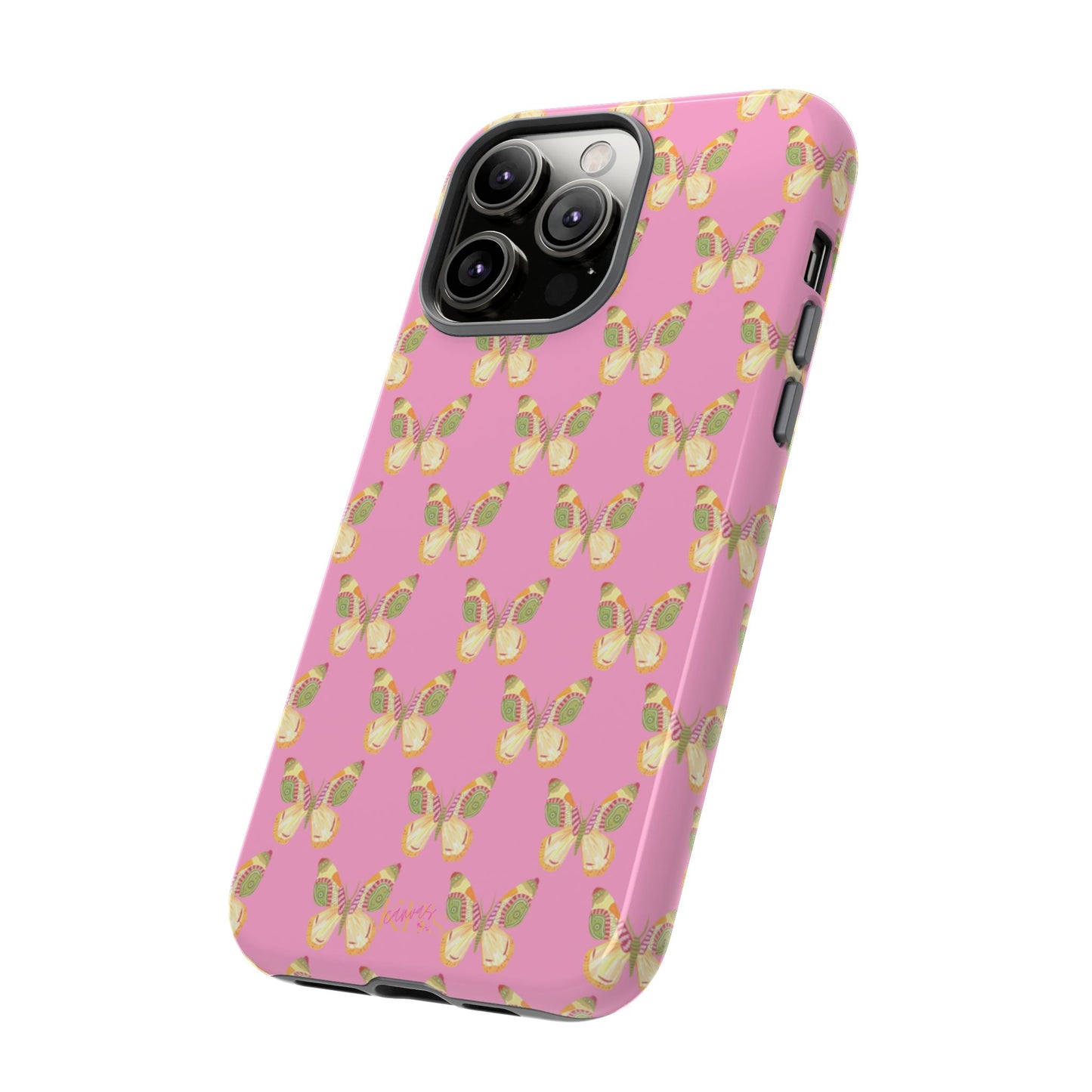 Flutter Pattern Tough Case - Pink