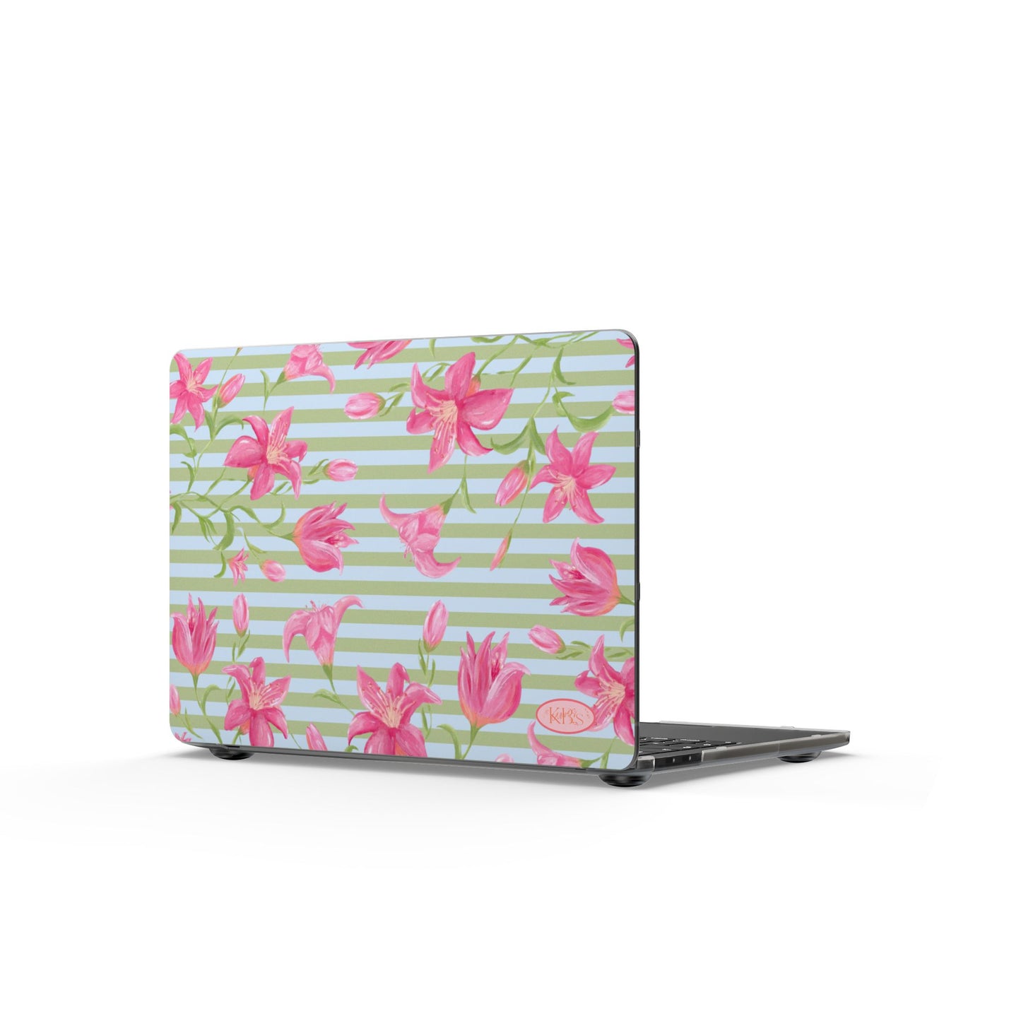 Azalea Stripe MacBook Case - Green & Blue