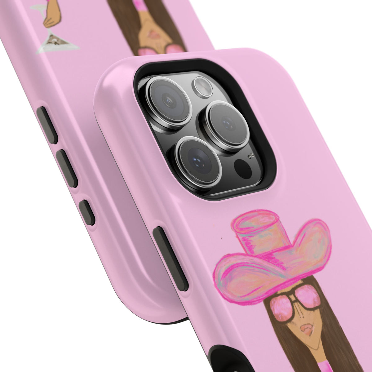 Cocktail Cowgirl Mag Safe Case for iPhone - Pink