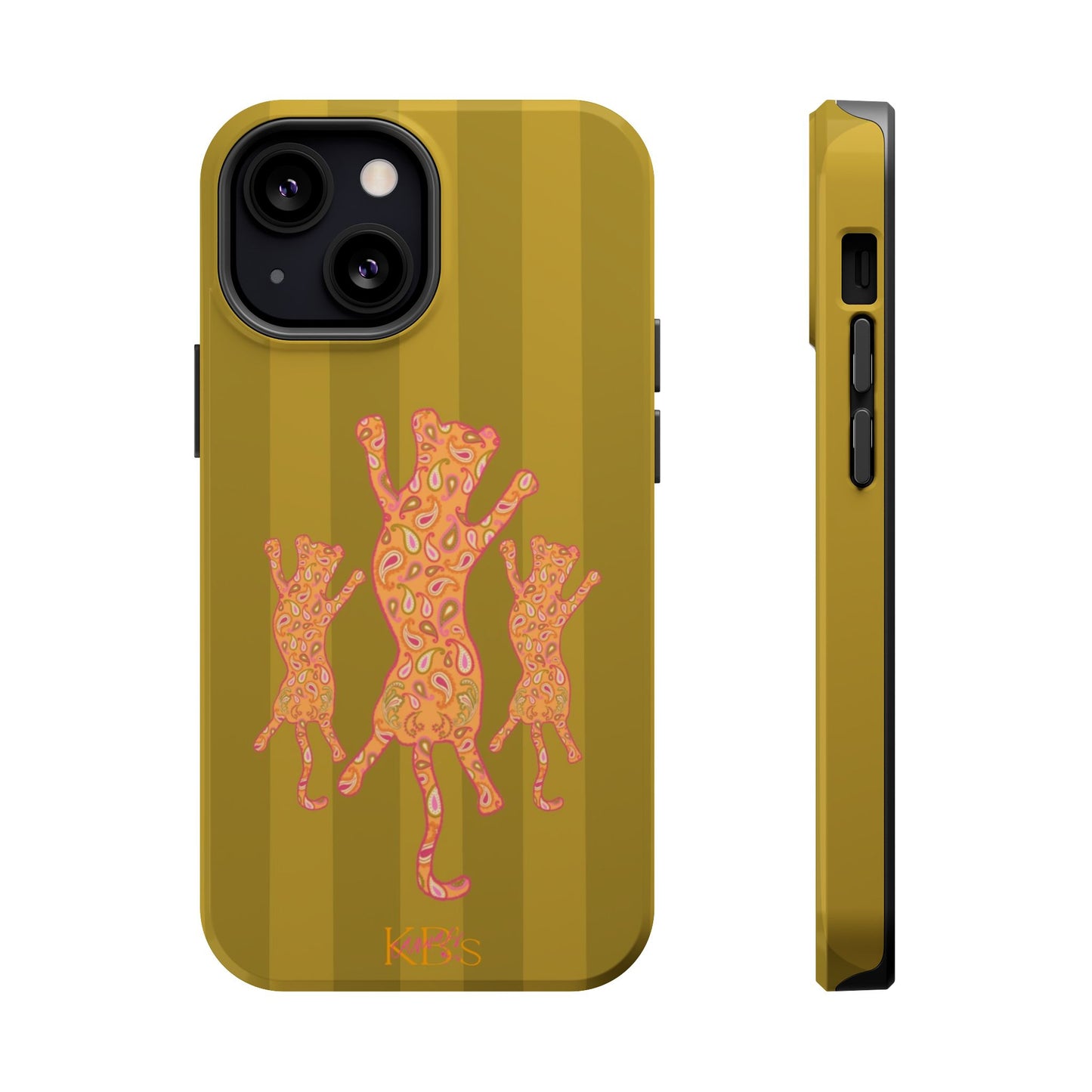 Paisley Leopard Mag Safe Case - Striped