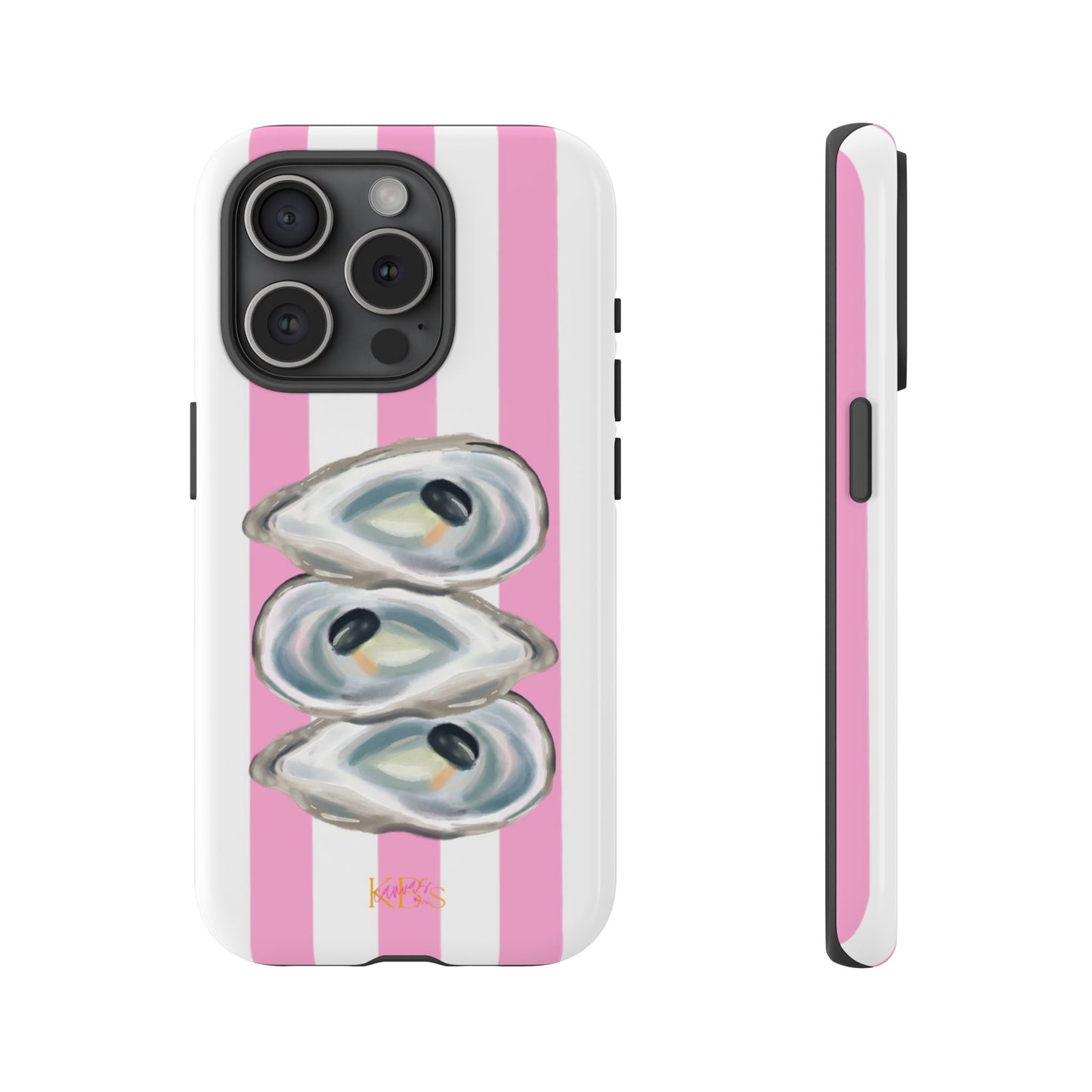 Striped Oyster Tough Case - Pink