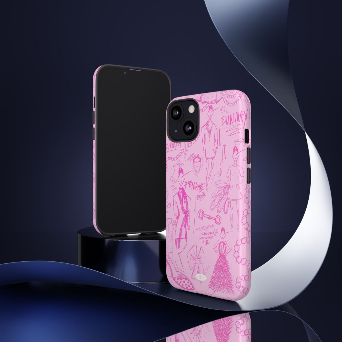 Fashion Sketch Tough Case for iPhone - Pink