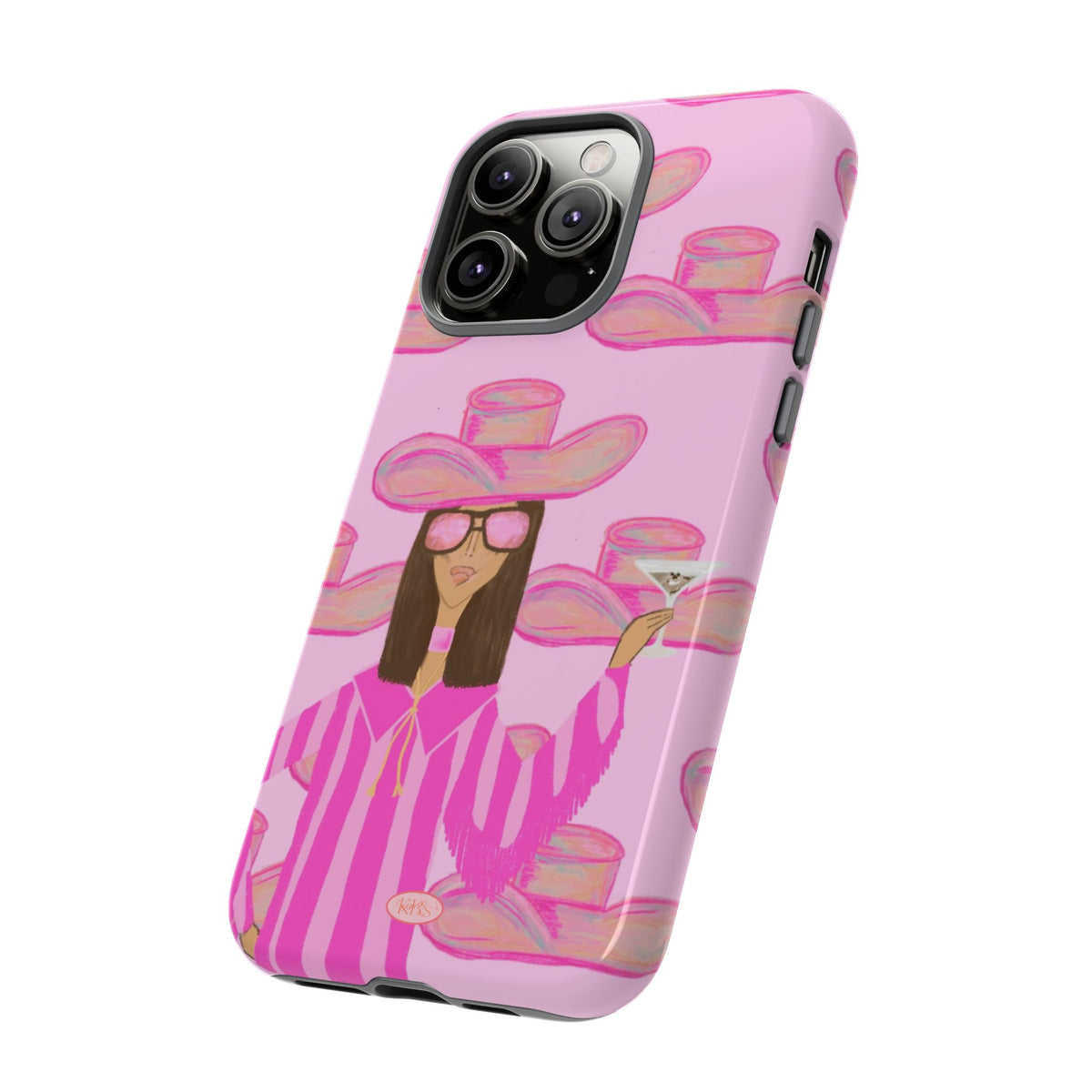 Cocktail Cowgirl Tough Case for iPhone - Pink