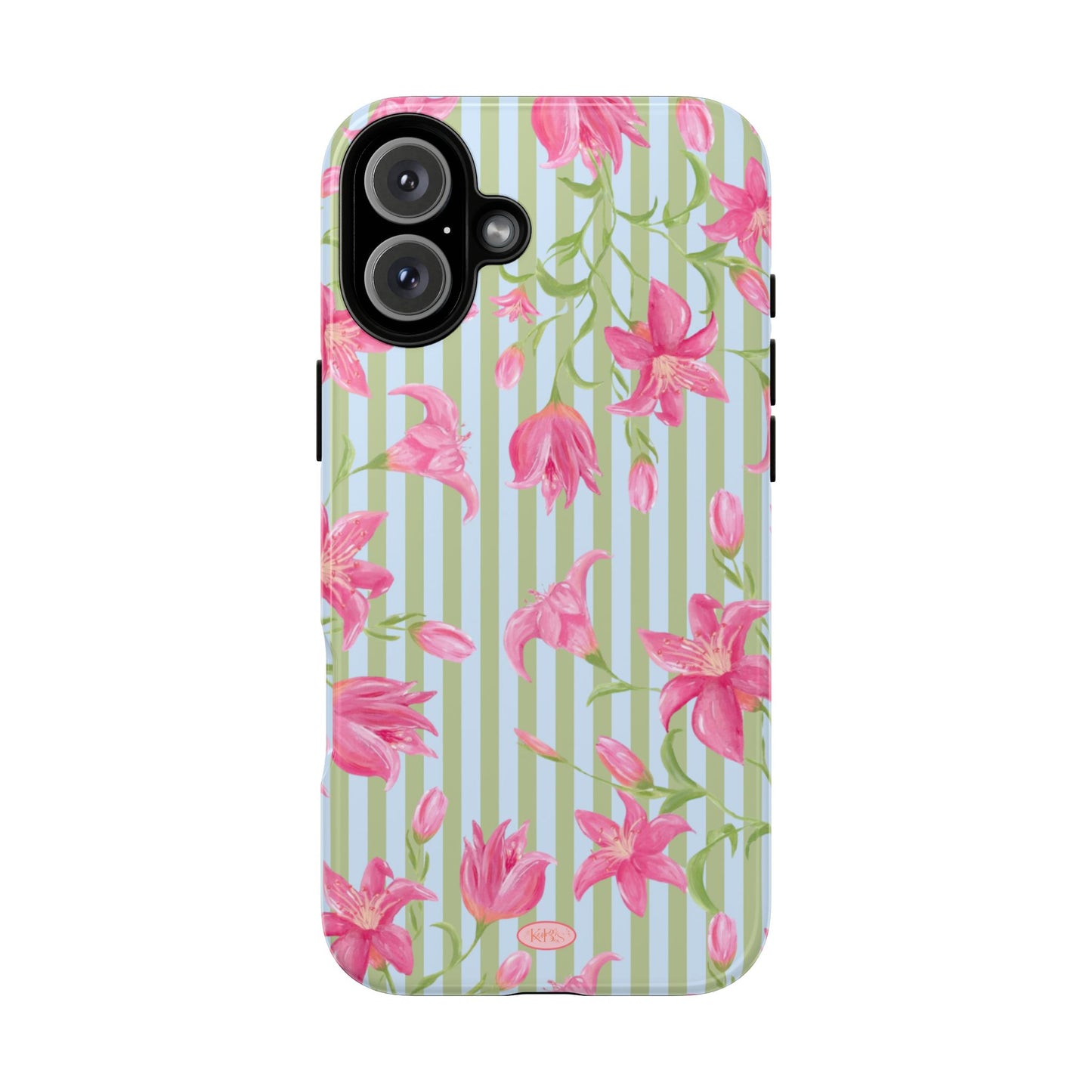 Azalea Stripe Tough Case for iPhone - Blue & Green