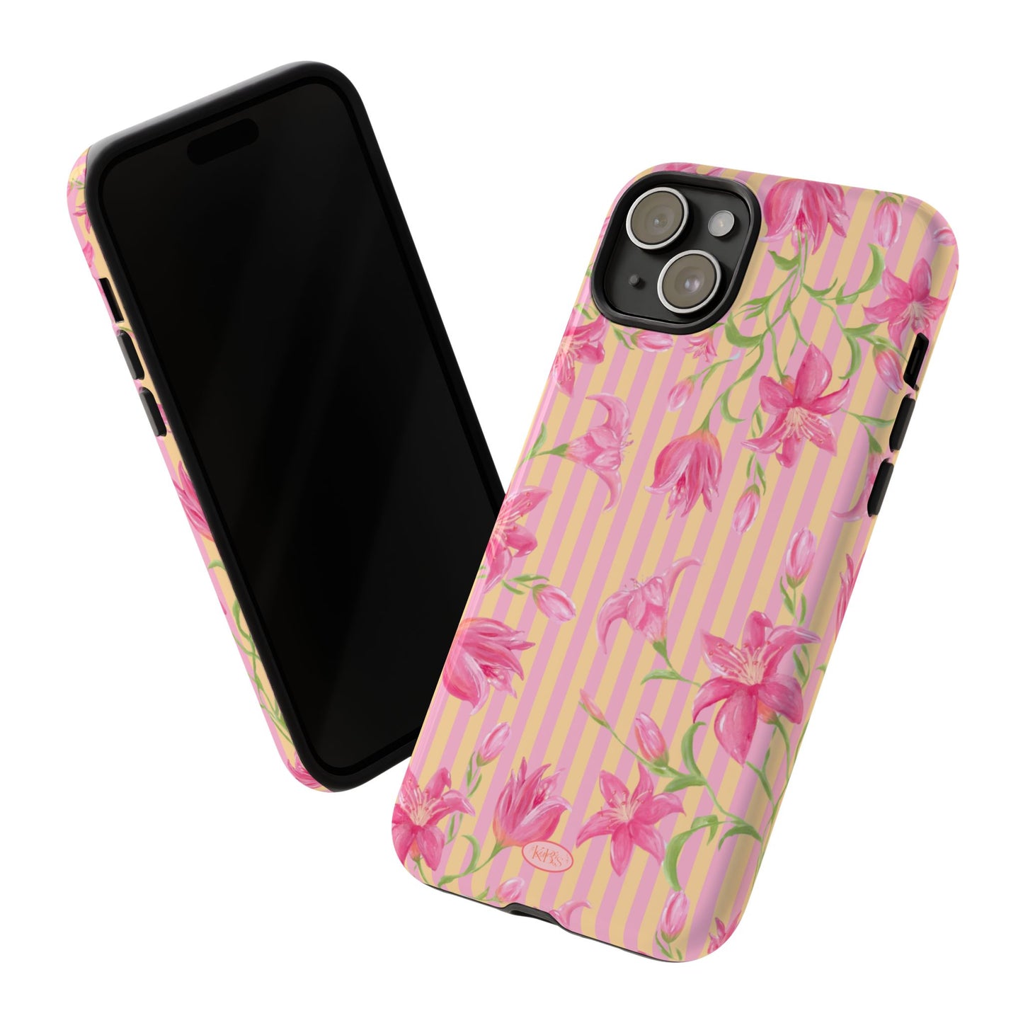 Azalea Stripe Tough Case for iPhone - Pink & Orange