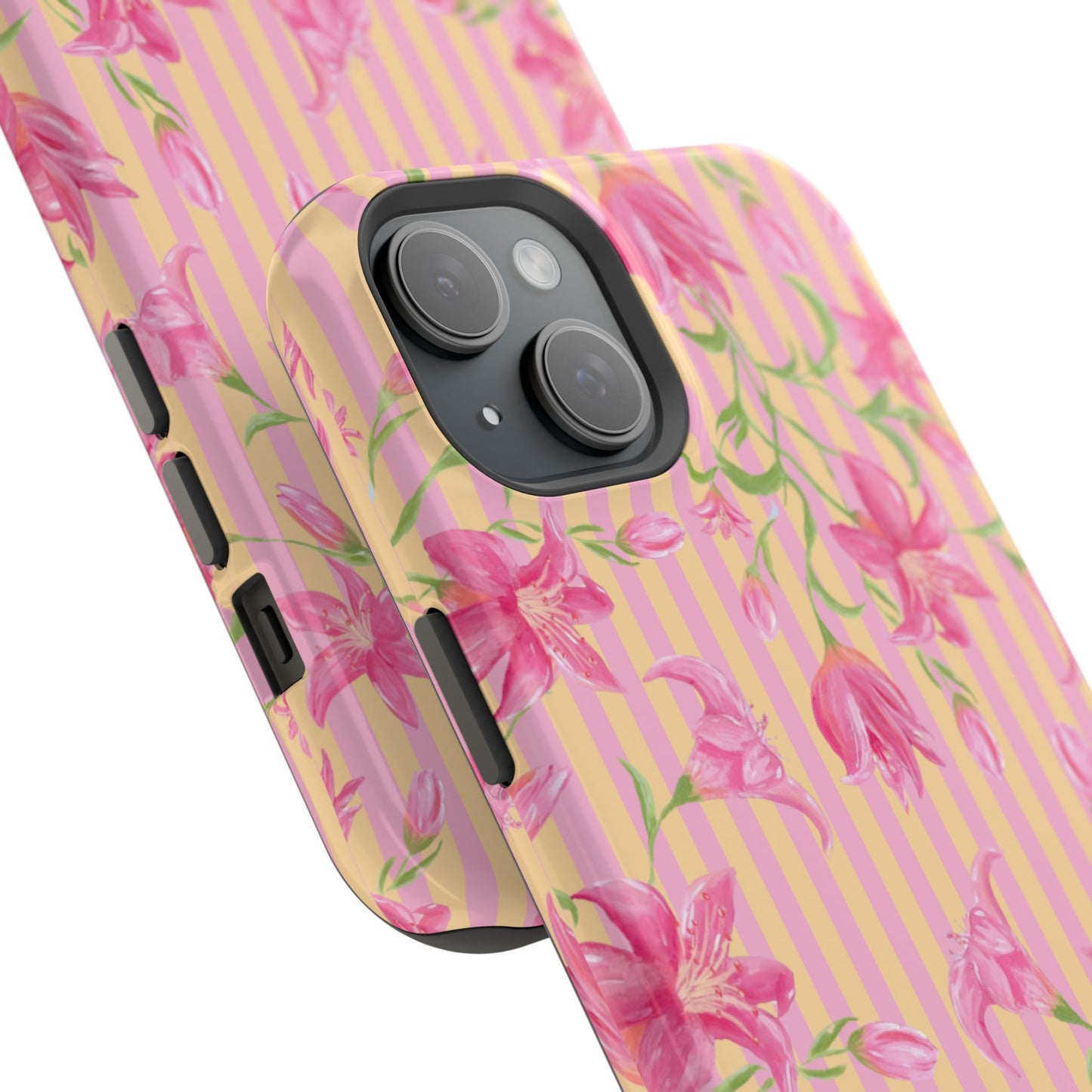 Azalea Stripe Mag Safe Case for iPhone - Pink & Orange