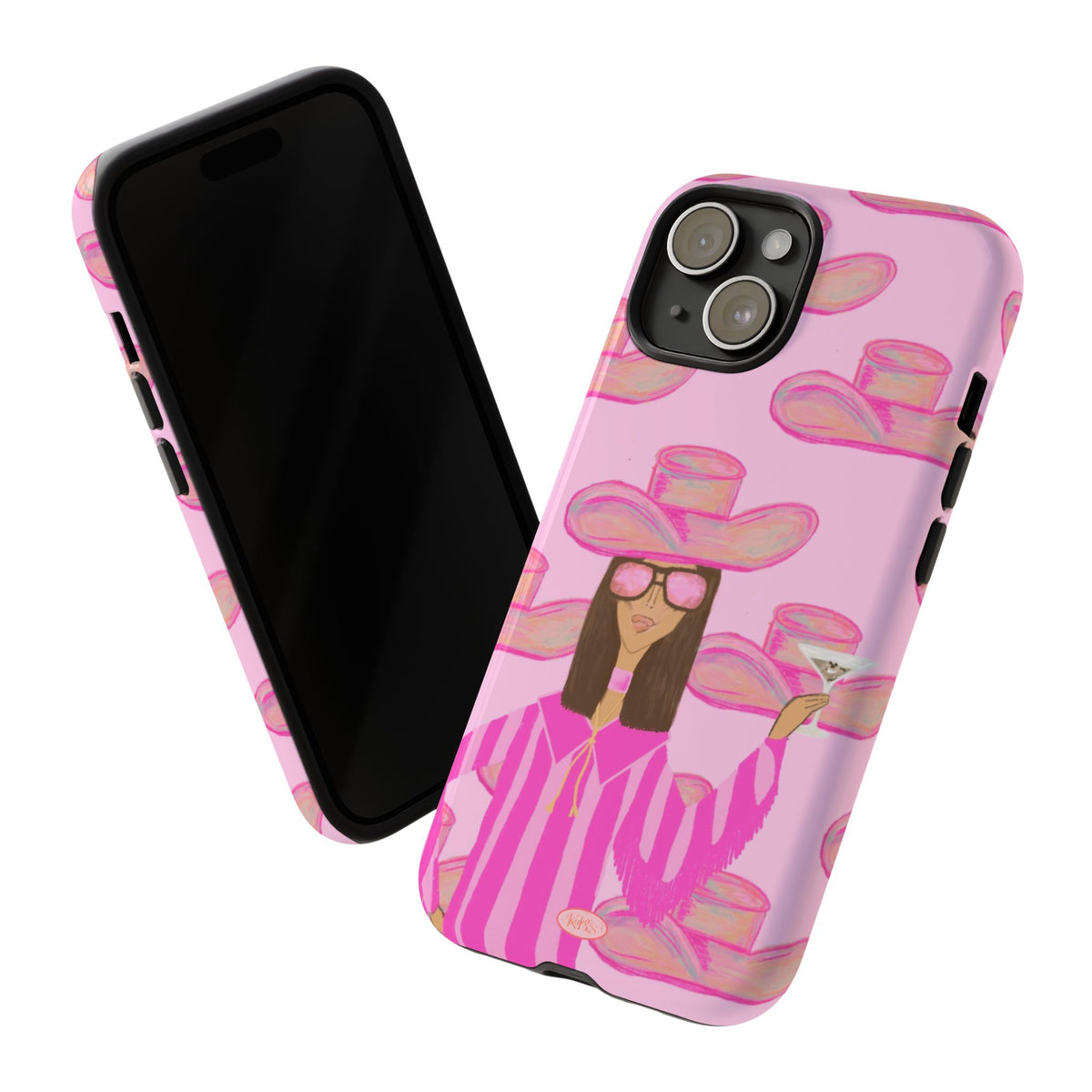 Cocktail Cowgirl Tough Case for iPhone - Pink