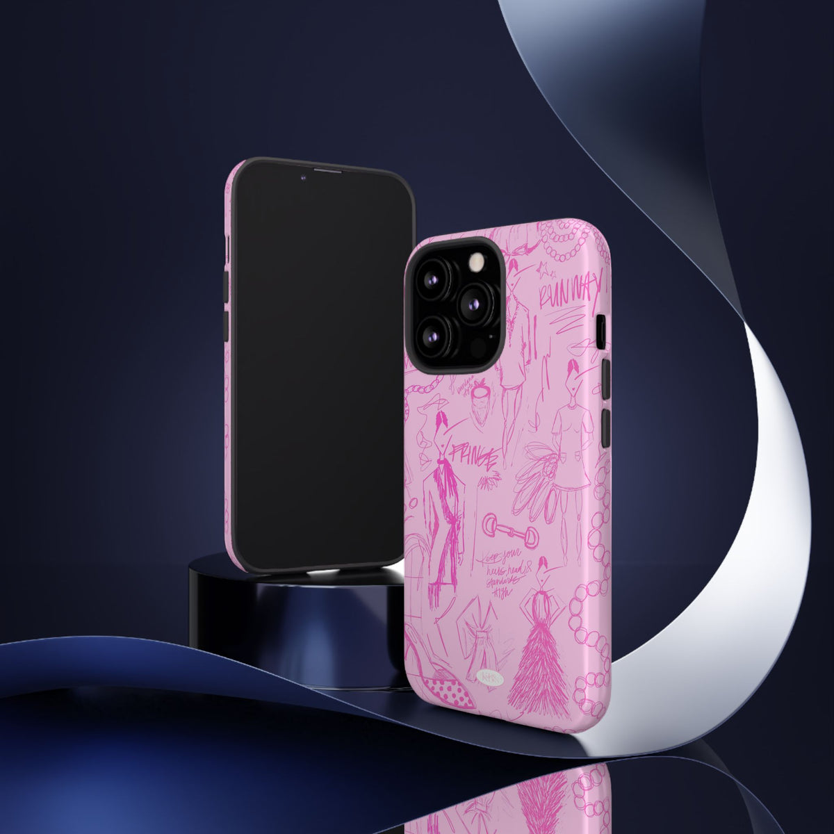 Fashion Sketch Tough Case for iPhone - Pink