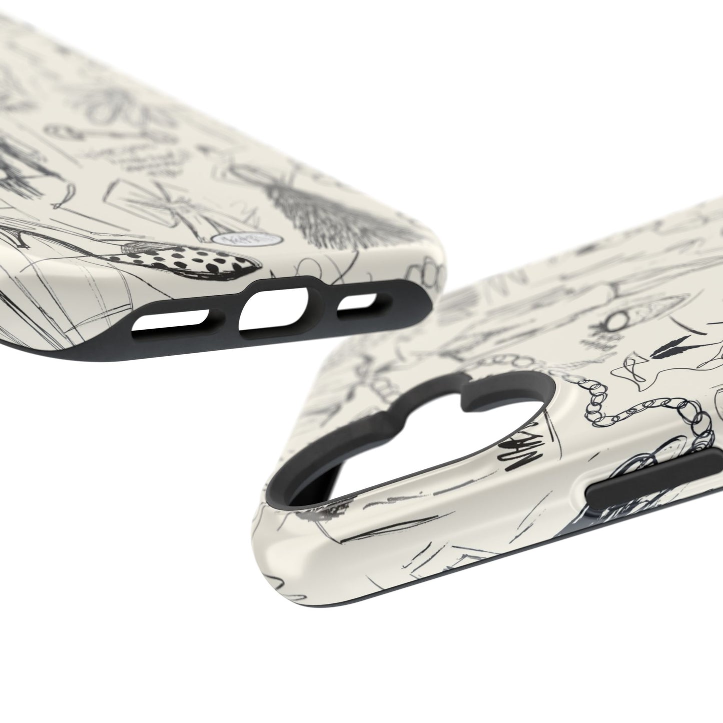 Fashion Sketch Mag Safe Case for iPhone - Black