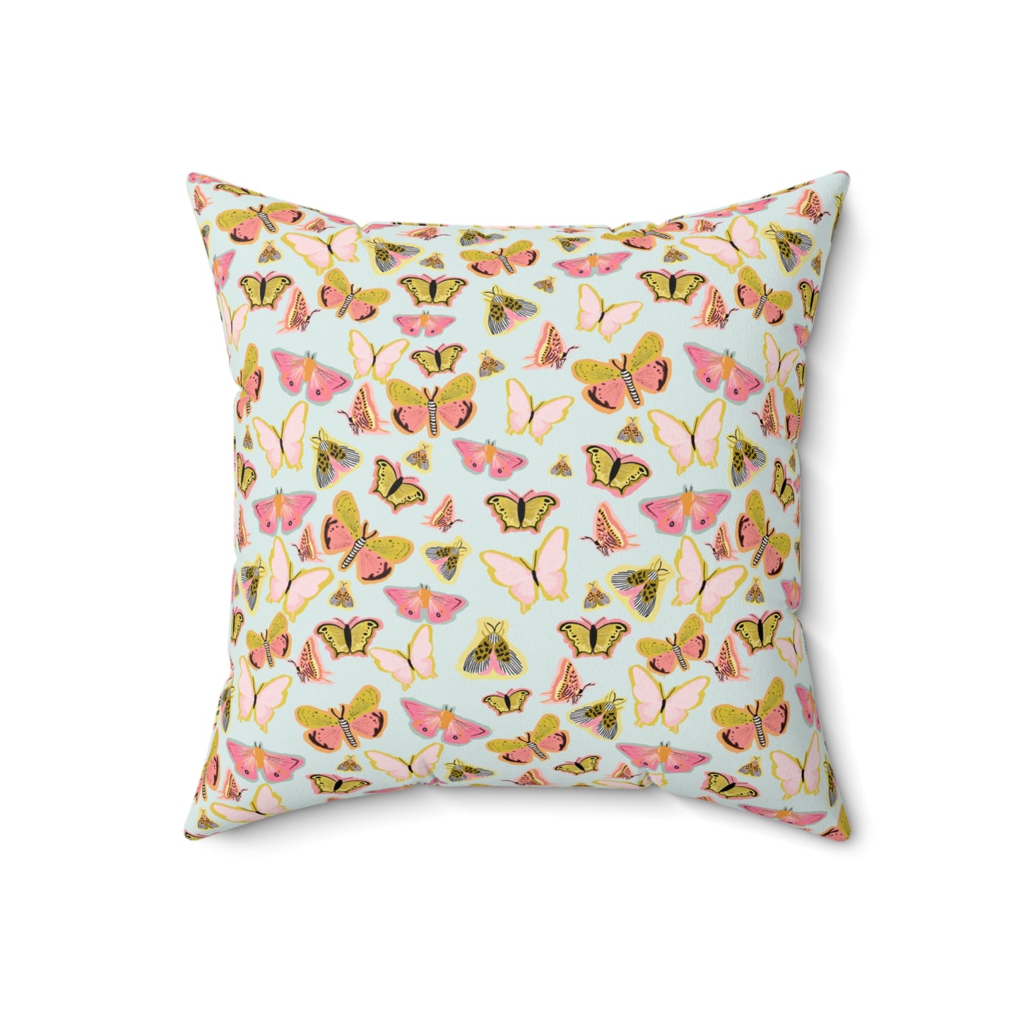 Butterfly Muse Throw Pillow - Blue