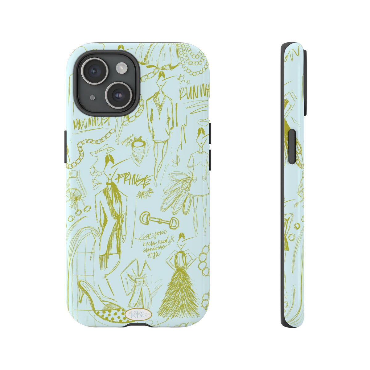Fashion Sketch Tough Case for iPhone - Blue