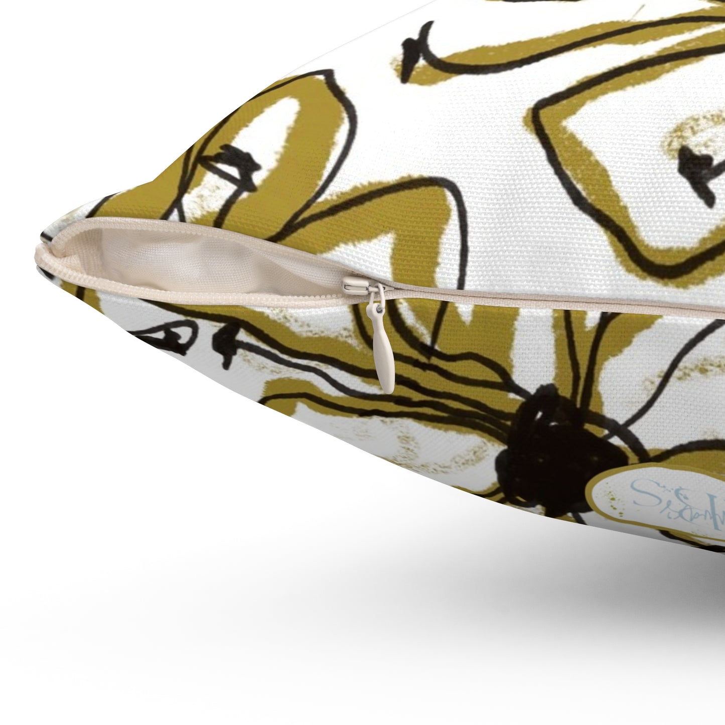 Floral Sketch Throw Pillow