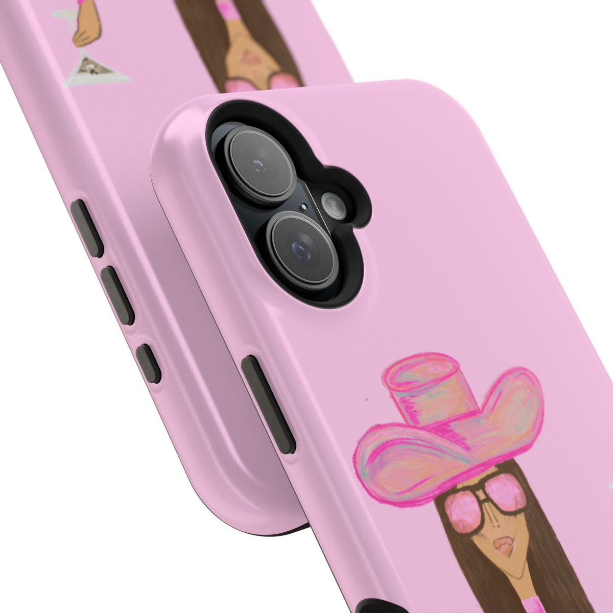 Cocktail Cowgirl Mag Safe Case for iPhone - Pink