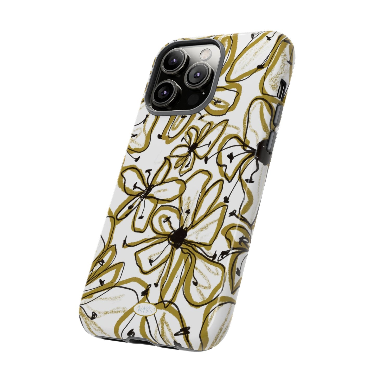 Floral Sketch Tough Case for iPhone