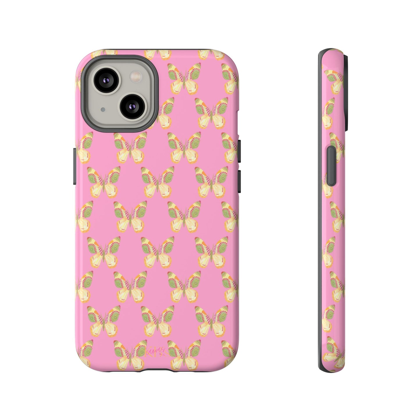 Flutter Pattern Tough Case - Pink