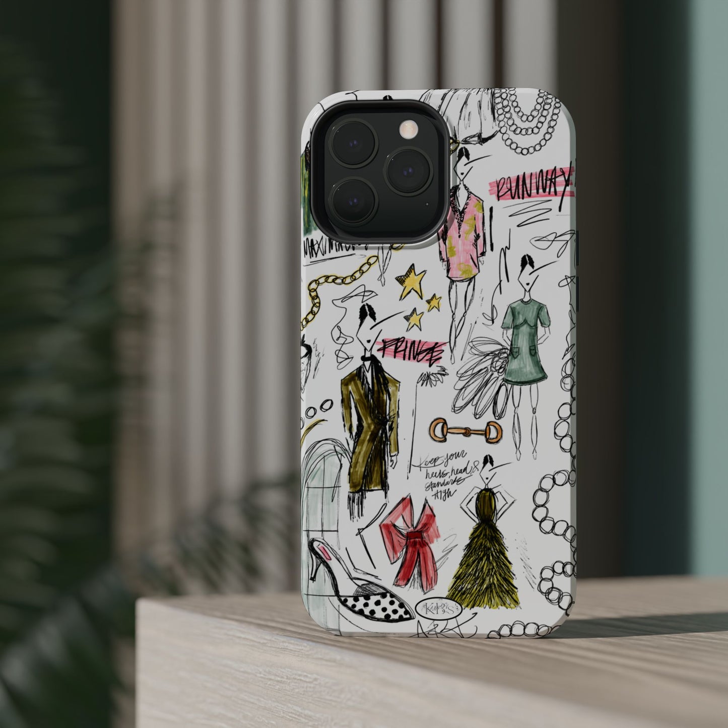 Fashion Sketch Mag Safe Case for iPhone - Multi