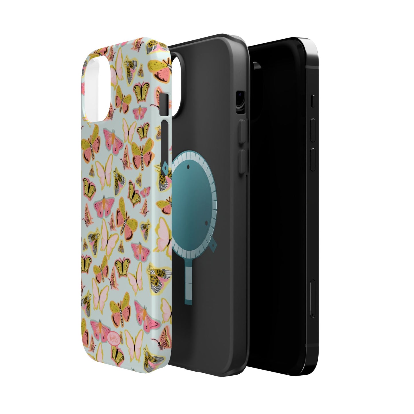 Butterfly Muse Mag Safe Case for iPhone - Blue