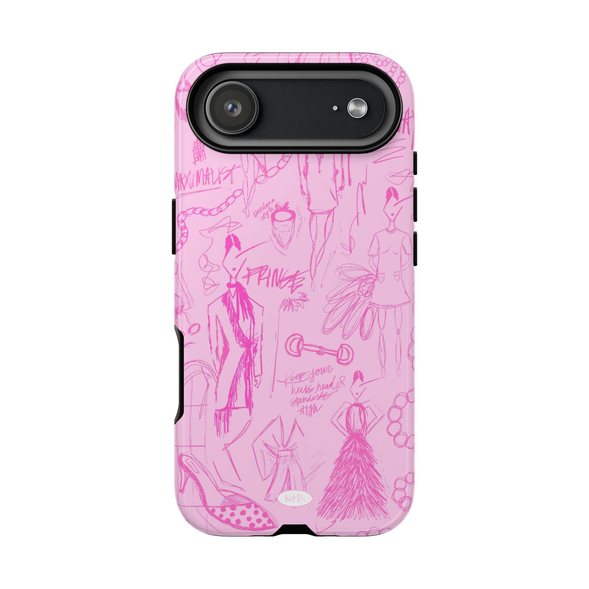 Fashion Sketch Tough Case for iPhone - Pink