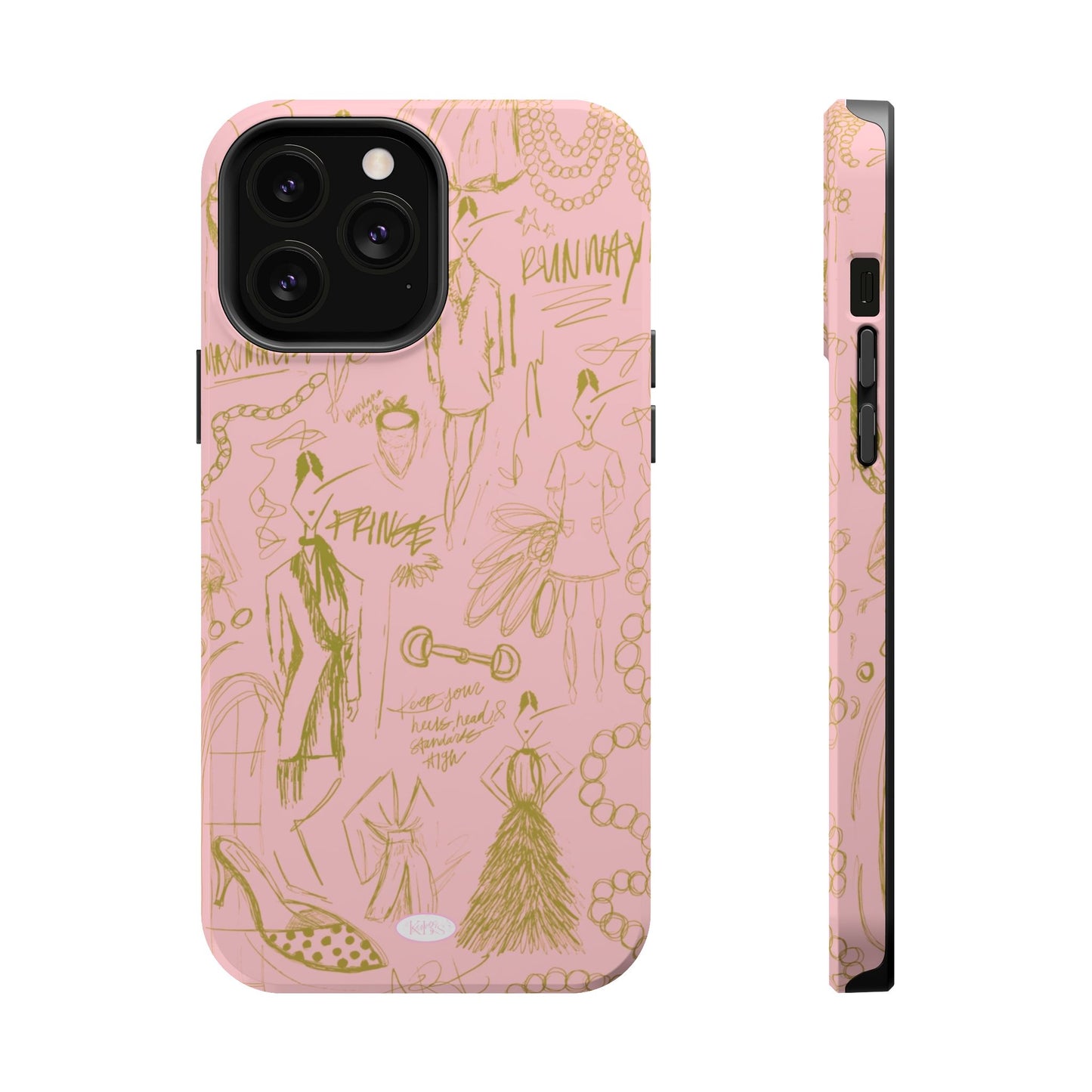 Fashion Sketch Mag Safe Case for iPhone - Pink