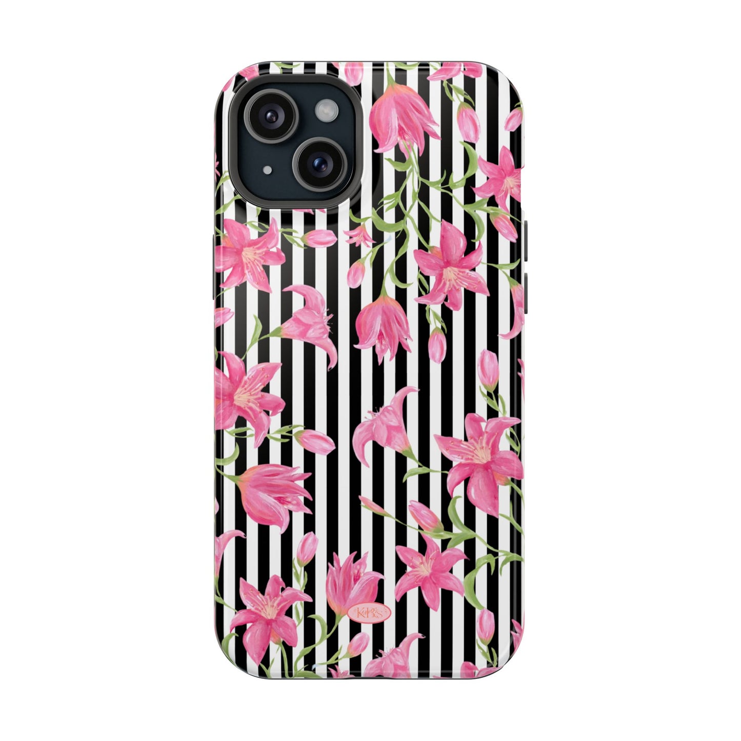 Azalea Stripe Mag Safe Case for iPhone - Black