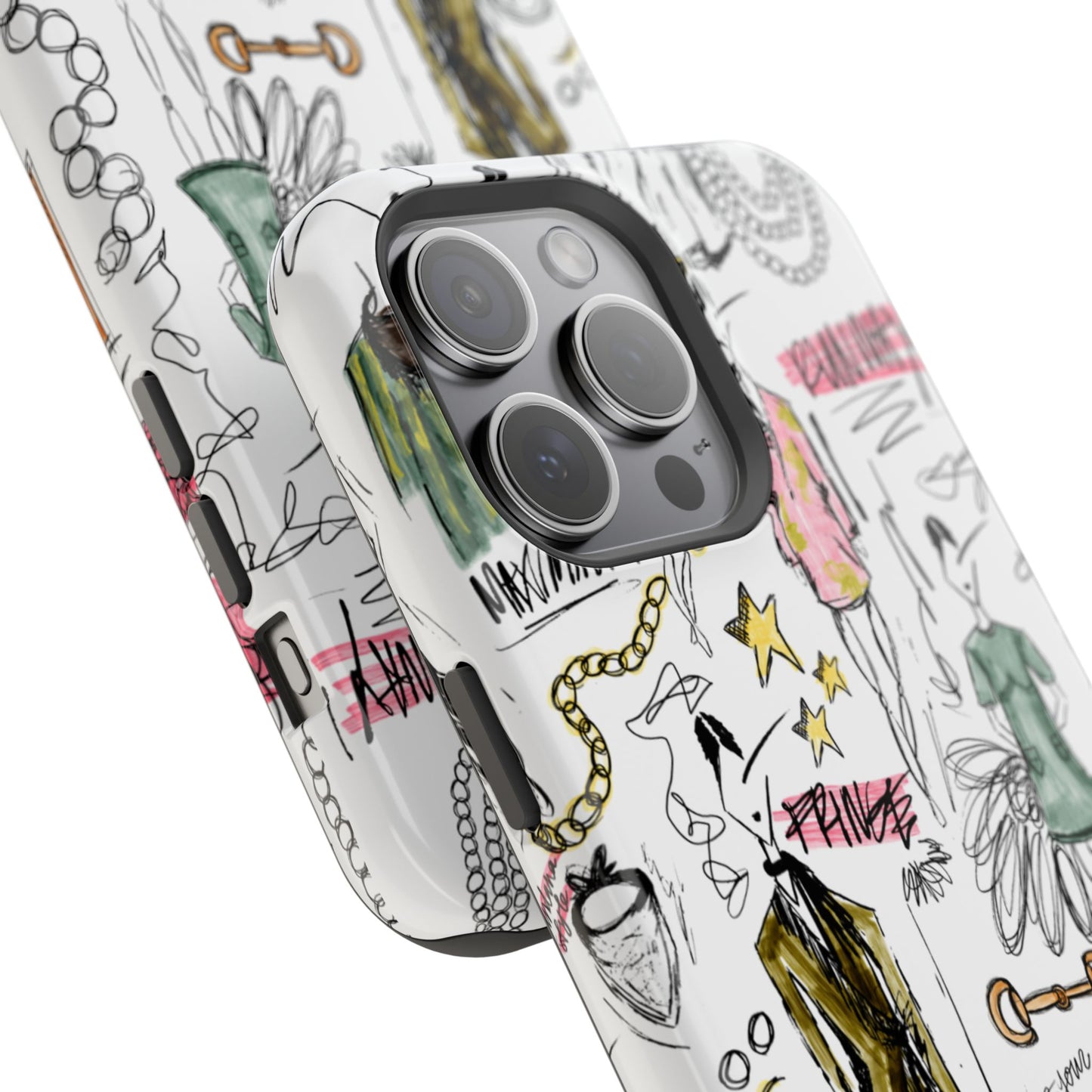 Fashion Sketch Mag Safe Case for iPhone - Multi