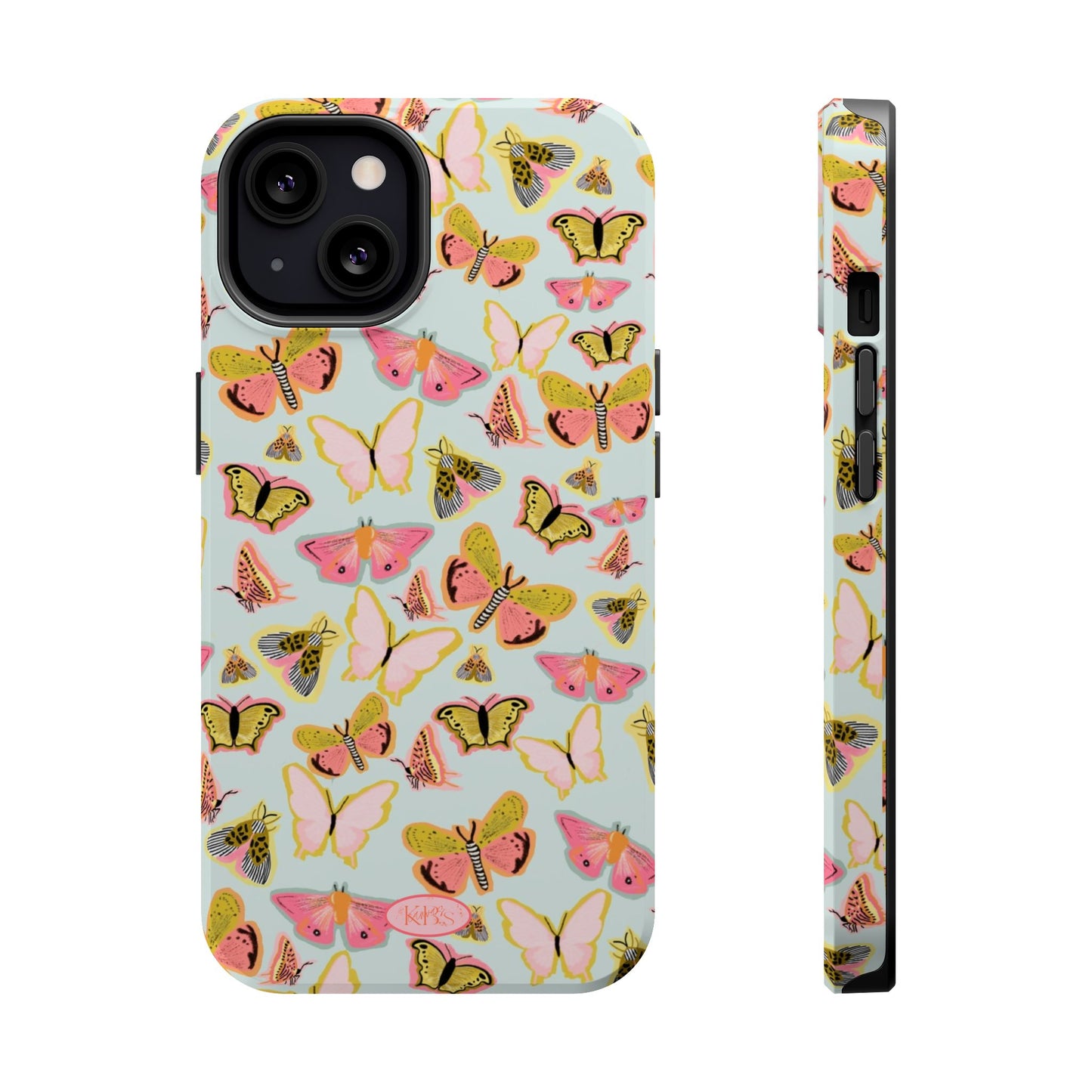 Butterfly Muse Mag Safe Case for iPhone - Blue