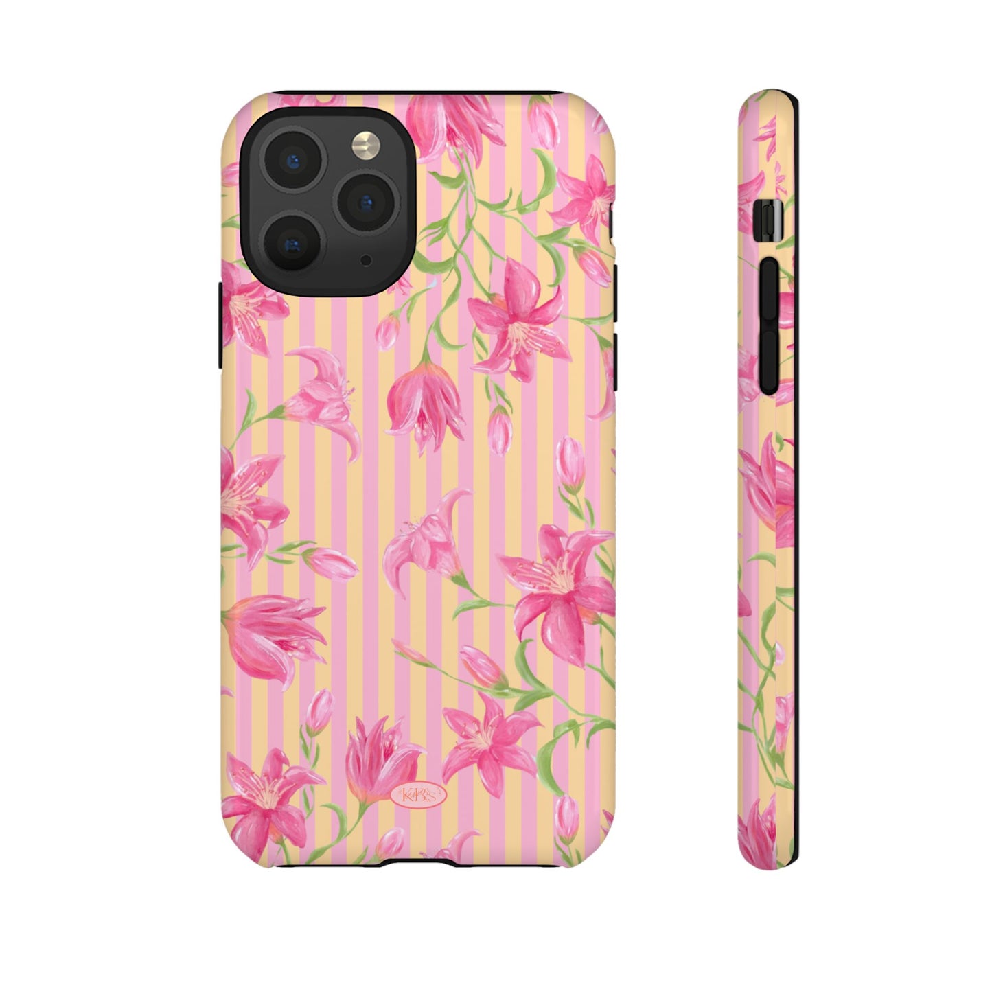 Azalea Stripe Tough Case for iPhone - Pink & Orange