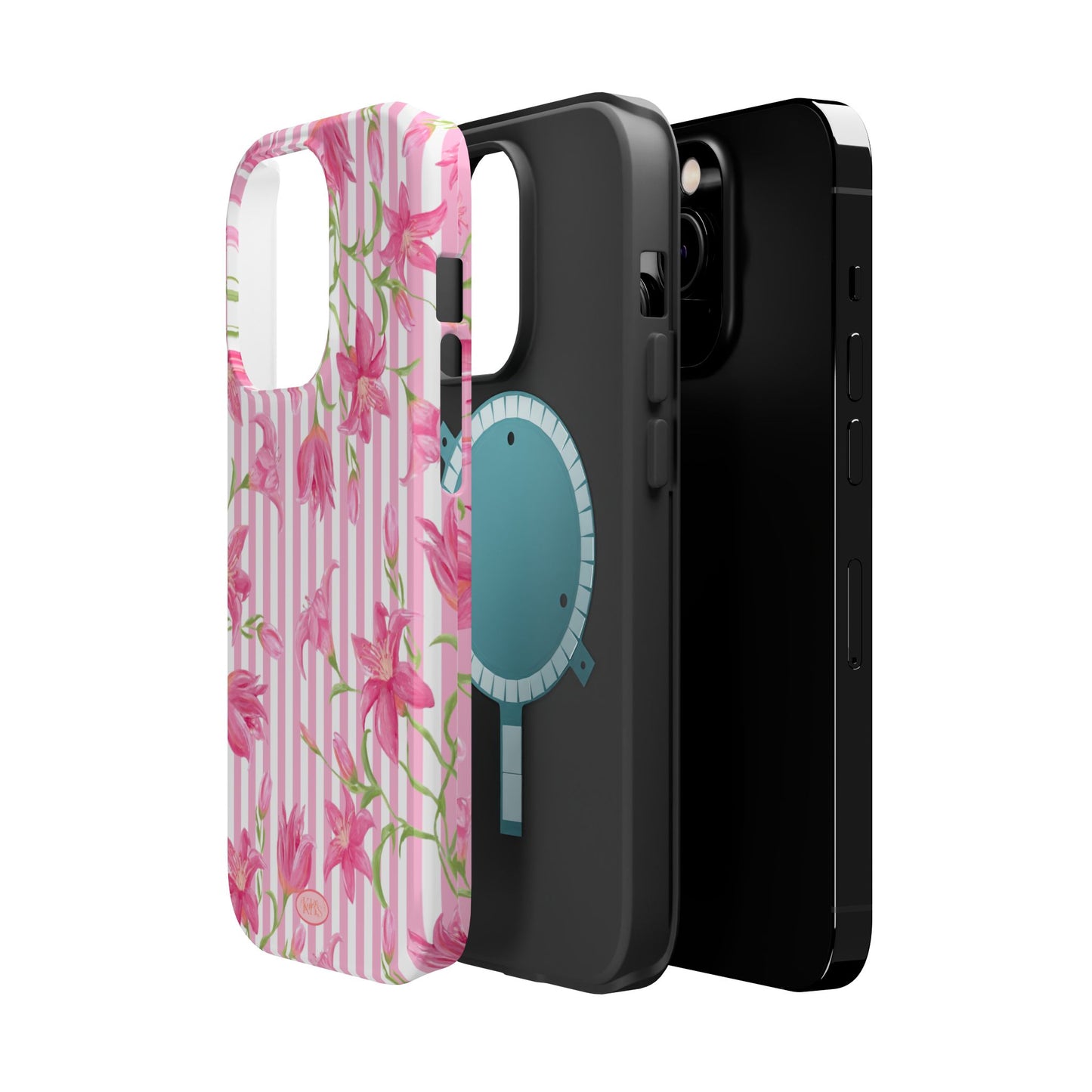 Azalea Stripe Mag Safe Case for iPhone - Pink