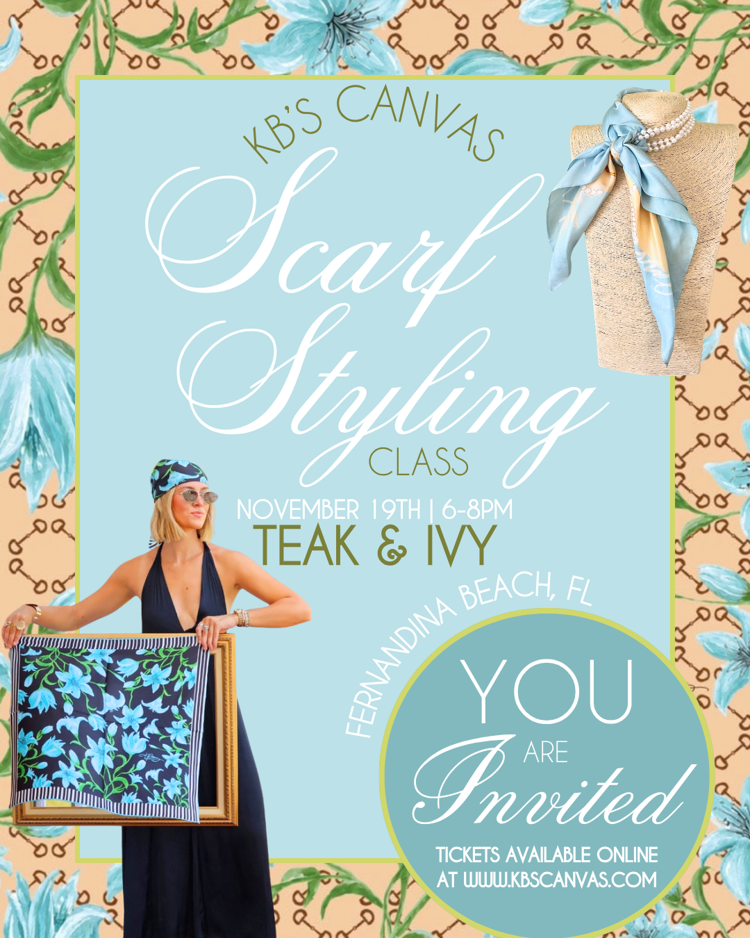 SCARF STYLING CLASS - TEAK & IVY