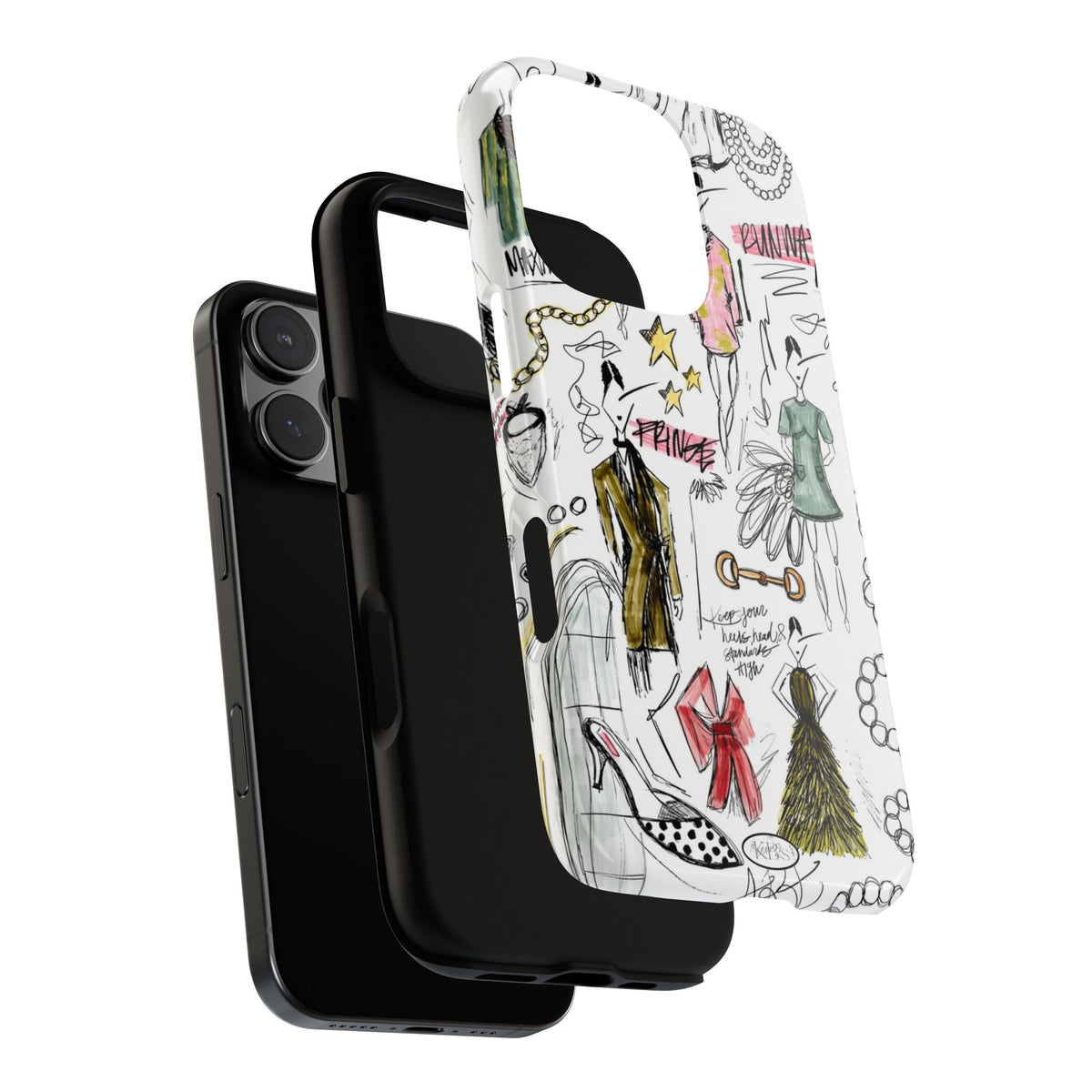 Fashion Sketch Tough Case for iPhone - Multi